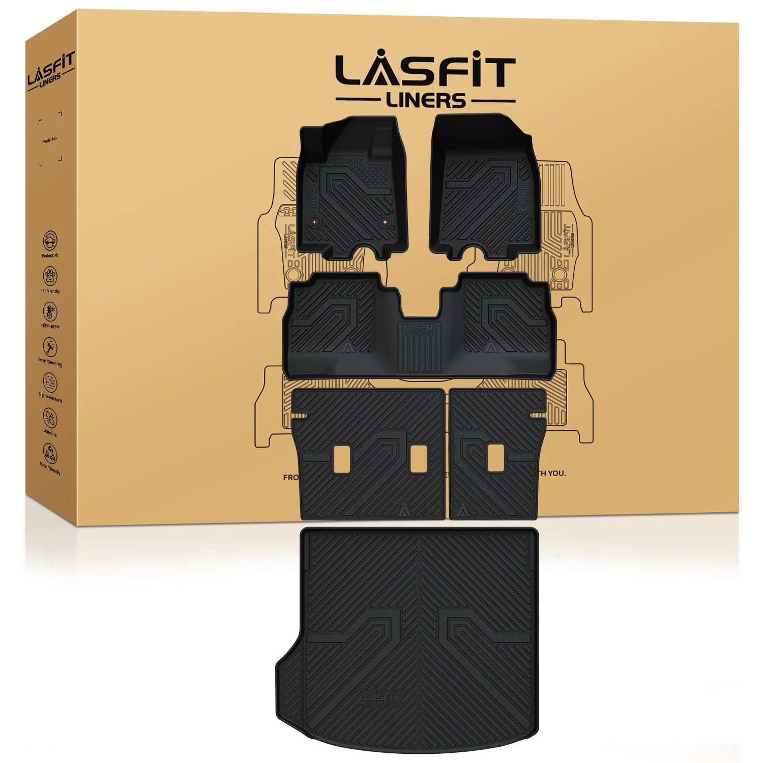 Fit for 2024-2026 Chevrolet Equinox EV Floor & Seatback & Cargo Mats, Not Fit Gas Model - Image 8