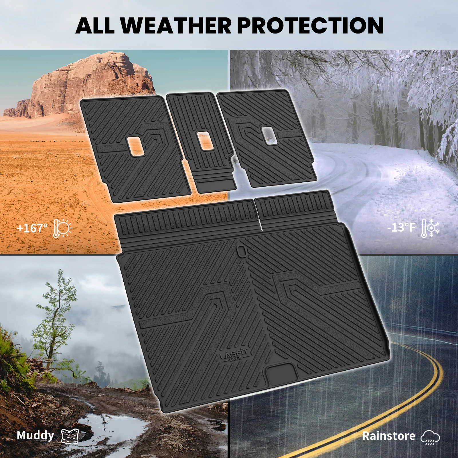 Fit for 2025-2026 Ford Expedition / Expedition Max Floor Mats or Seatback & Cargo Mats - Image 15
