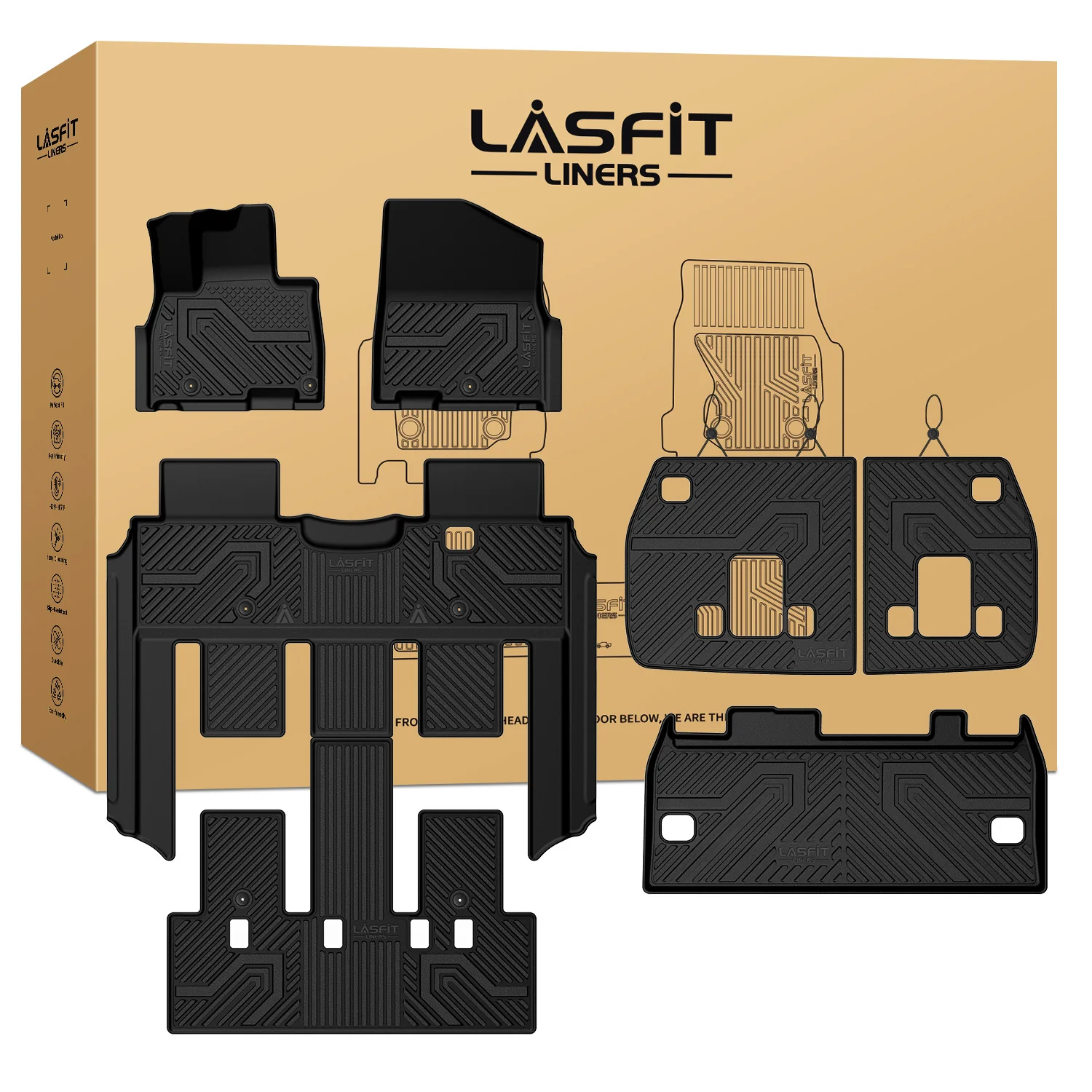 Fit for 2022-2026 Kia Carnival / Carnival Hybrid Floor Mats or Seatback & Cargo Mats - Image 35