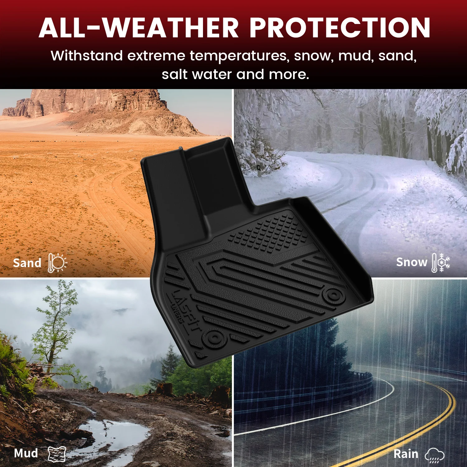 Fit for 2026 Toyota bZ Floor Mats & Cargo Mat, Not Fit Woodland - Image 3