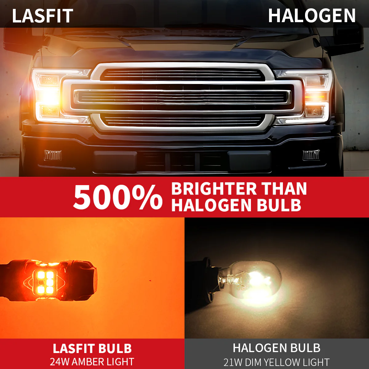 4257 LED Turn Signal Bulbs CanBus-Ready Amber | T3 Series - Image 8