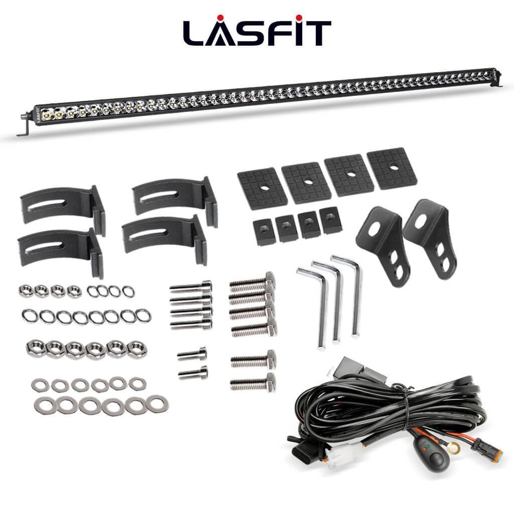 52 Inch Off-Road LED Light Bars Roof Windshield Rear Combo Flood Spot Single Row - LASFIT - Image 18