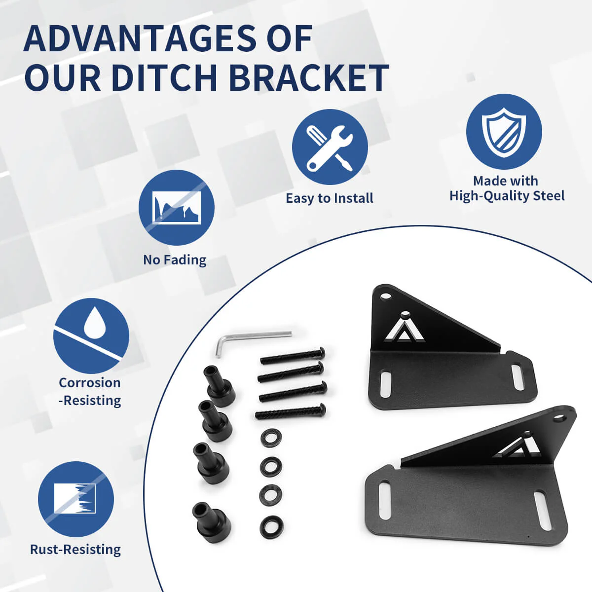 52" Light Bar Hood Mount Kit For 2018-2024 Jeep Wrangler JL Gladiator JT | LASFIT - Image 16
