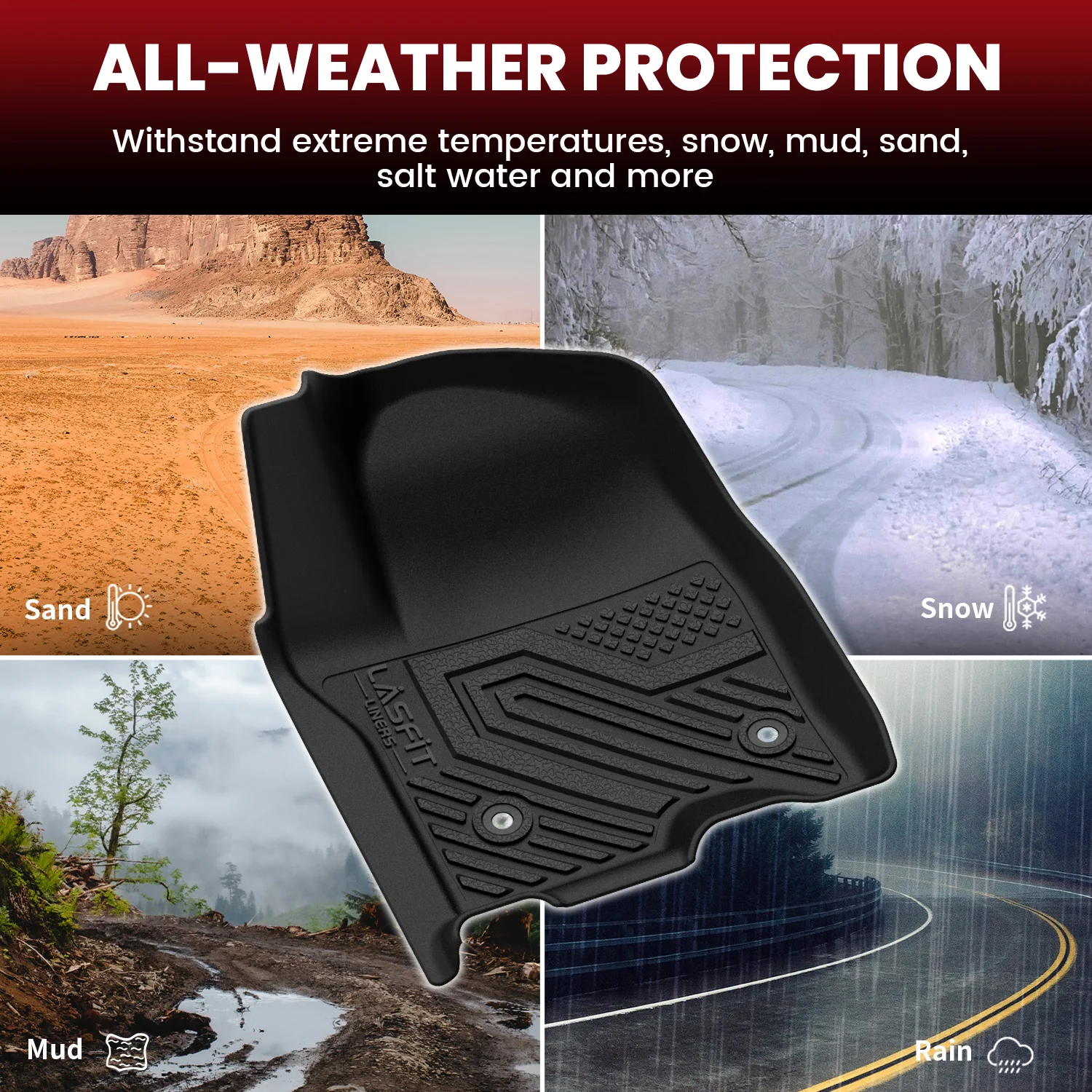 Fit for 2021–2026 GMC Yukon XL Floor & Cargo Mats Protection Set, Not Fit 9 Seats - Image 12