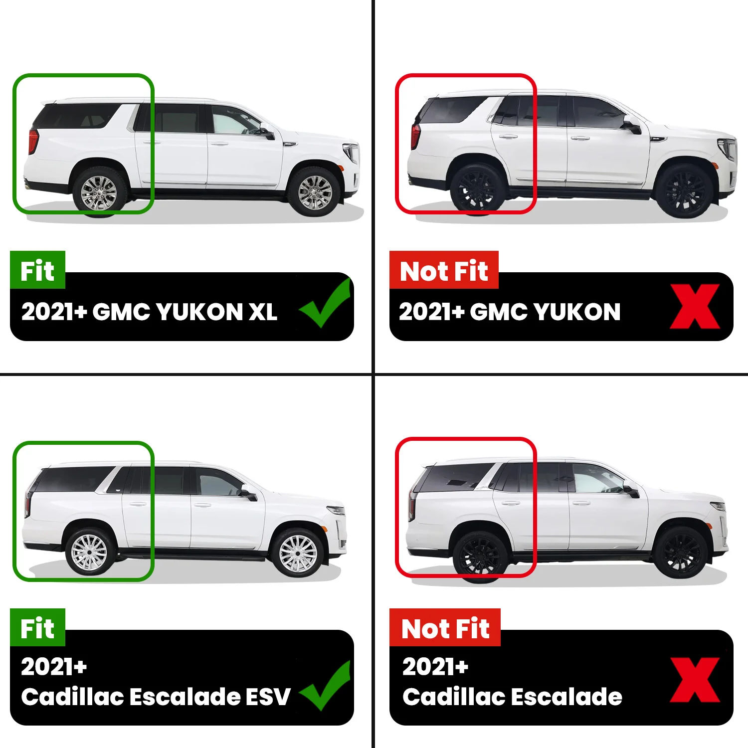 Fit for 2021–2026 GMC Yukon XL Floor & Cargo Mats Protection Set, Not Fit 9 Seats - Image 3