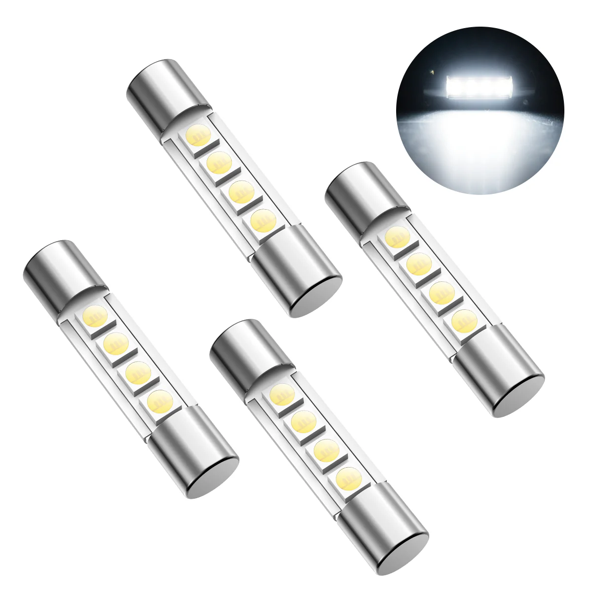 6614F 6614 LED Vanity Mirror Sun Visor Light Bulb, 4 Bulbs - Image 11