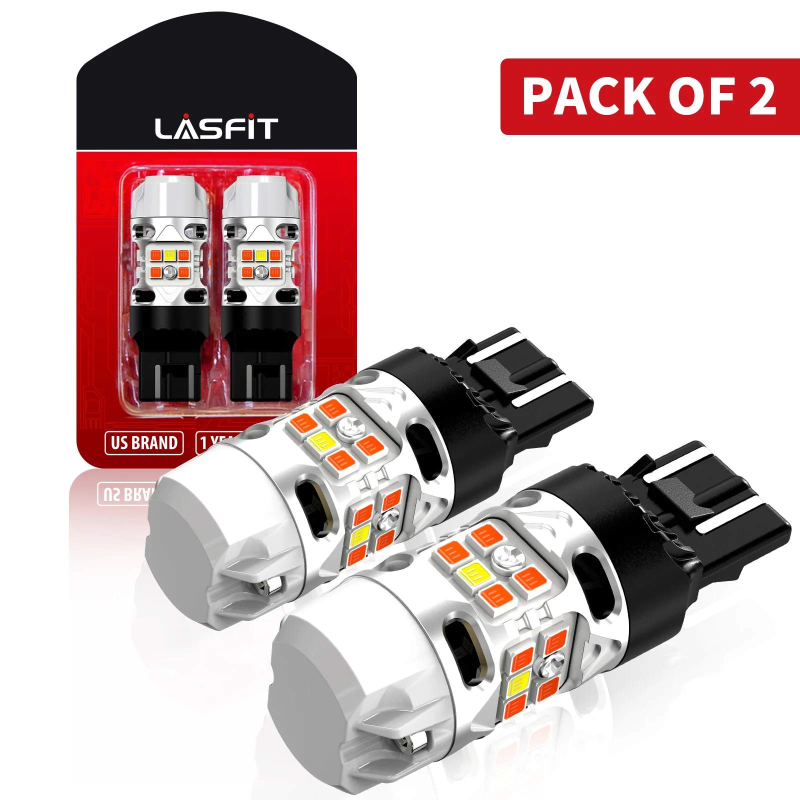 7443 7444 LED Front Turn Signal Bulbs CanBus-Ready Switchback | T3 Series - Image 17