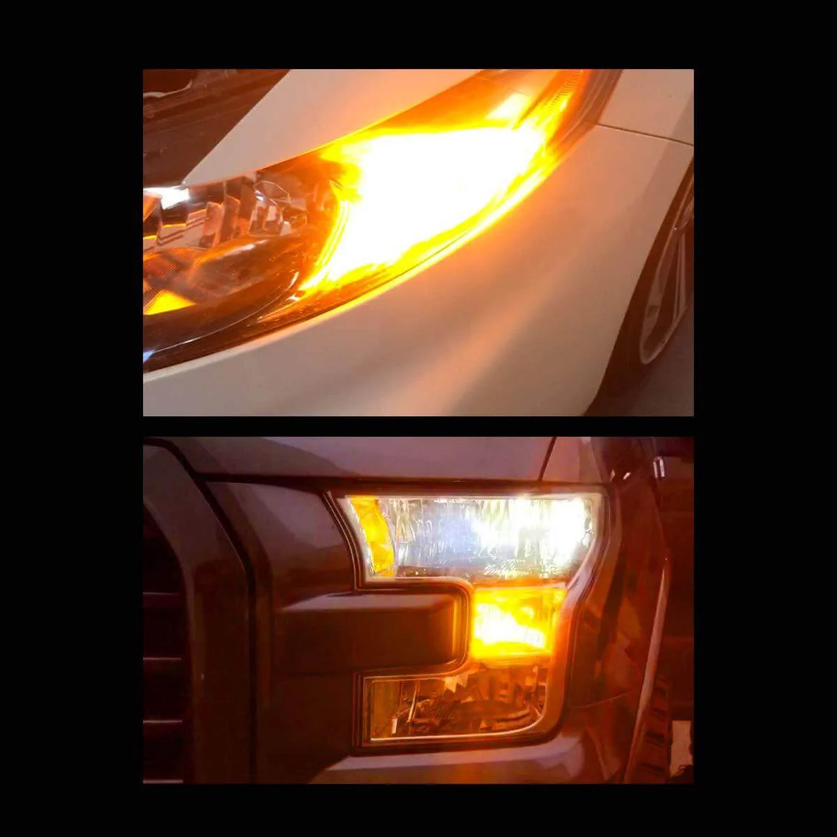 7443 7444 CANBUS Error Free Anti Hyper Flash Switchback LED Turn Signal Light Dual Color Blinker Bulb-CK Socket, 2 Bulbs - Image 10