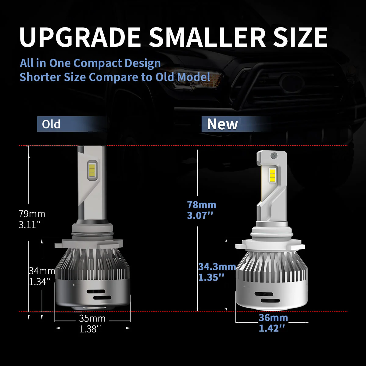 60W 9005 9006 LA Plus Series Combo Pack | 6,000LM 6000K LED Bulbs - Image 4
