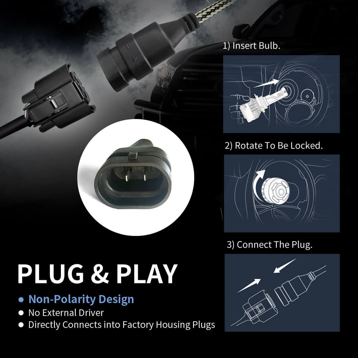 60W 9005 9006 LA Plus Series Combo Pack | 6,000LM 6000K LED Bulbs - Image 5