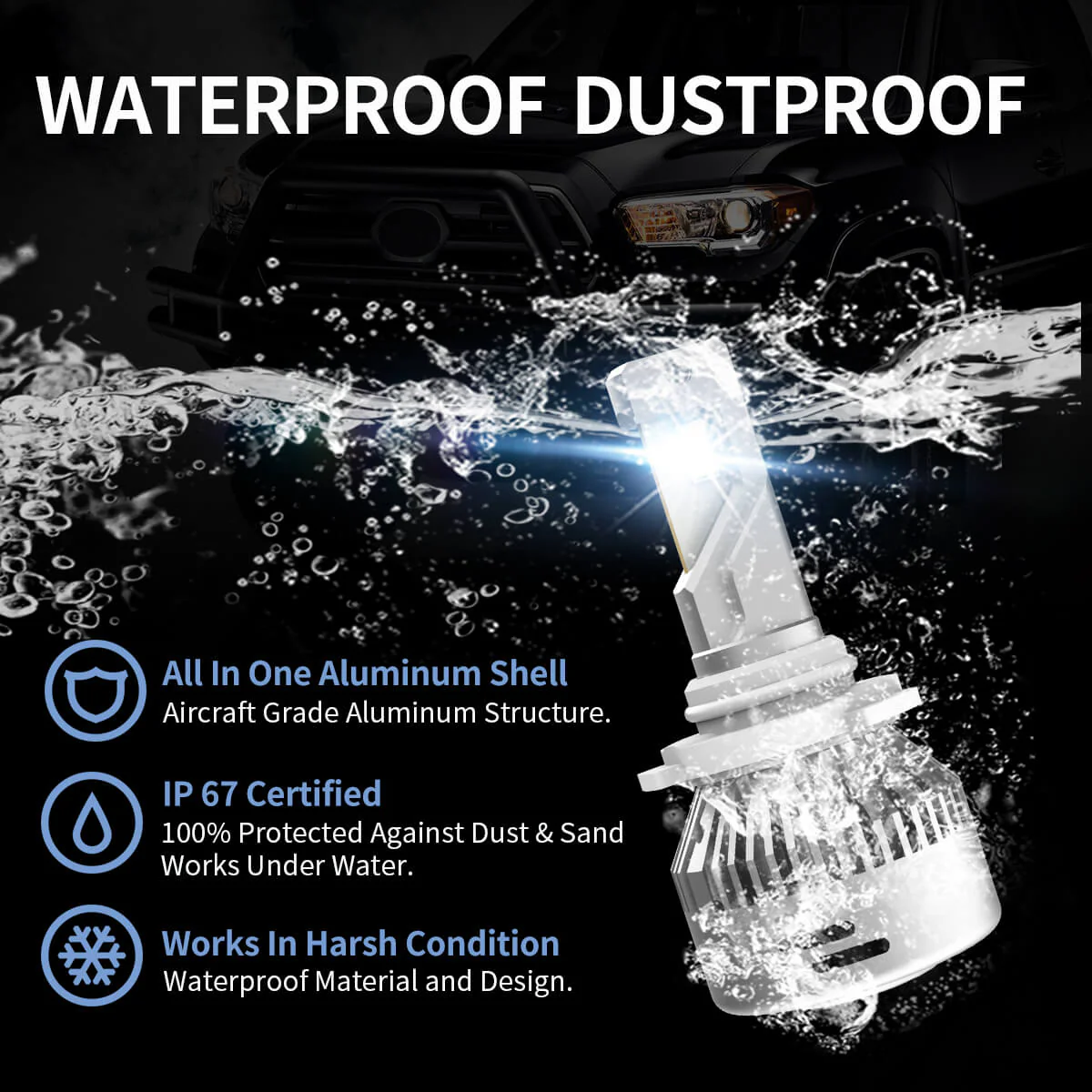 60W 9005 9006 LA Plus Series Combo Pack | 6,000LM 6000K LED Bulbs - Image 9