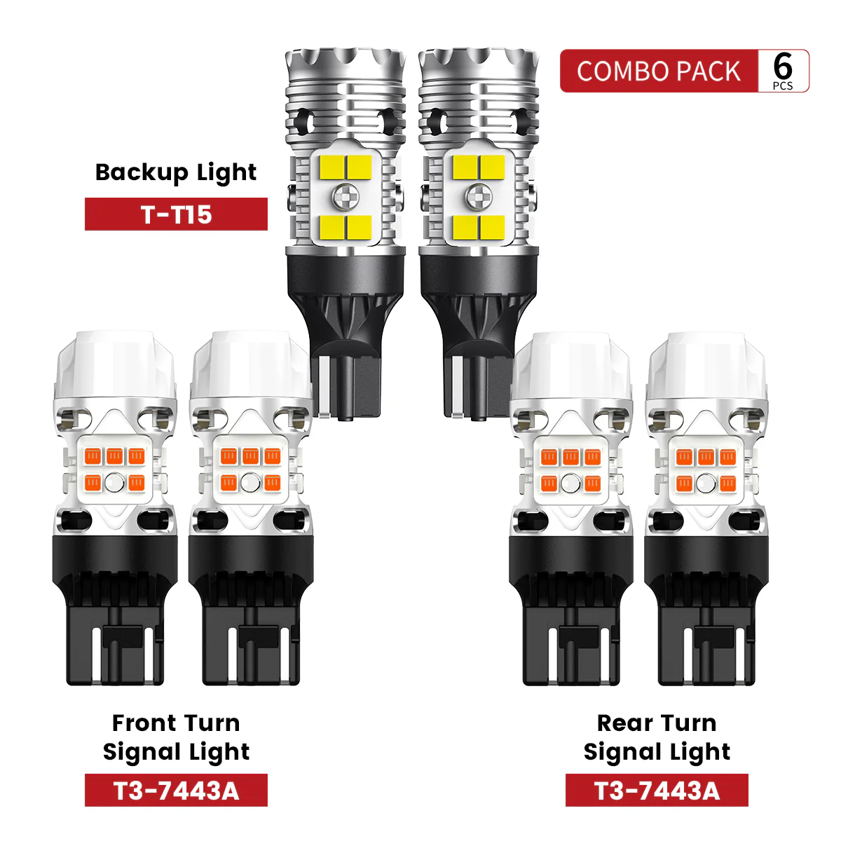 CANBUS Error Free Turn Signals Reverse Backup Light LED Bulbs
