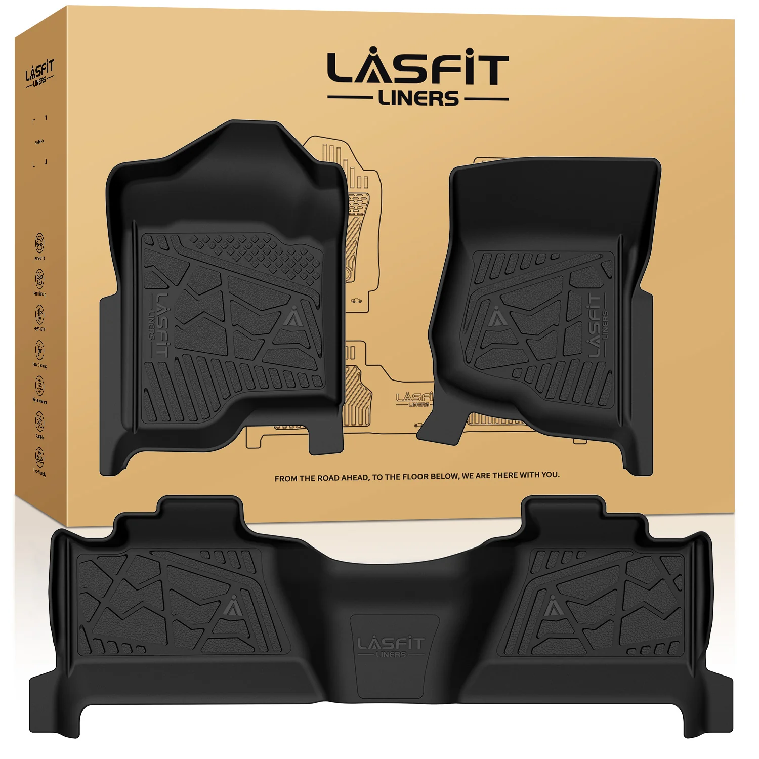 Fit for 2007-2013 Chevrolet Silverado 1500 Crew Cab Floor Mats, Fit Bucket Seat & Gas Only - Image 9
