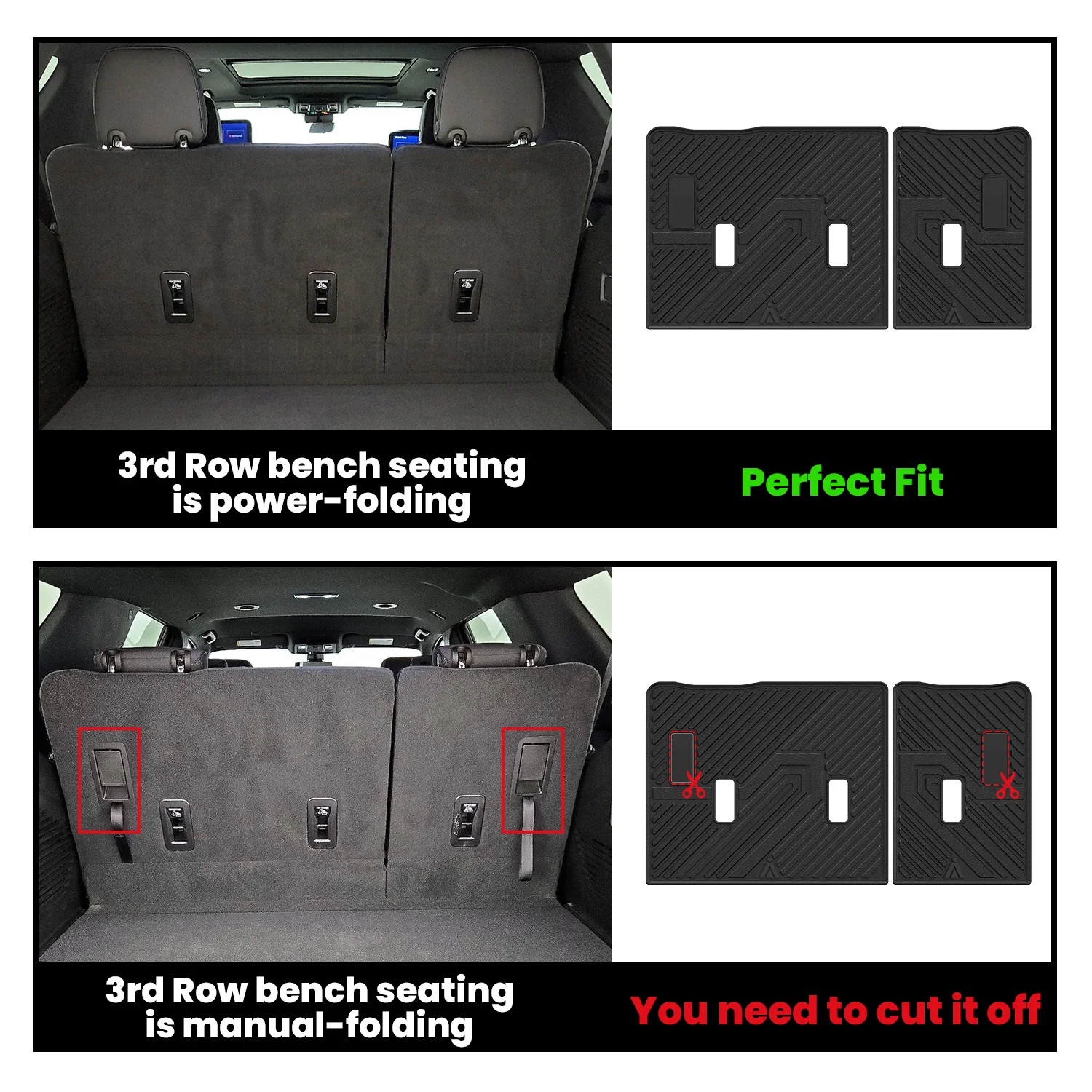 Fit for 2021-2026 Cadillac Escalade Floor Mats or Seatback & Cargo Mat, Not for ESV or 2025 Escalade IQ - Image 36