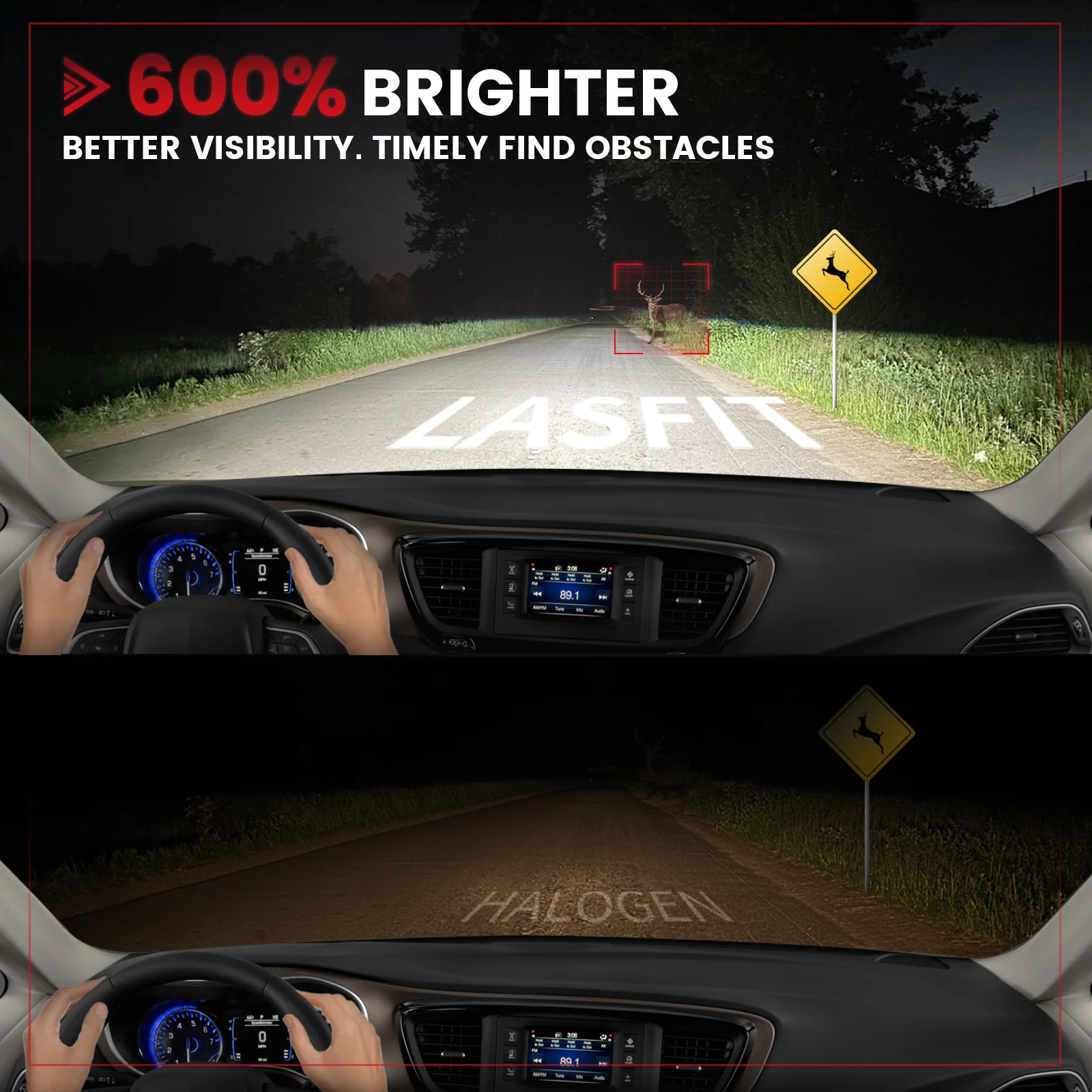 Fit for Chrysler Pacifica 2017-2020 Custom H11 LED Headlight Bulbs with Dust Cover | Pro-DC Series - Image 3
