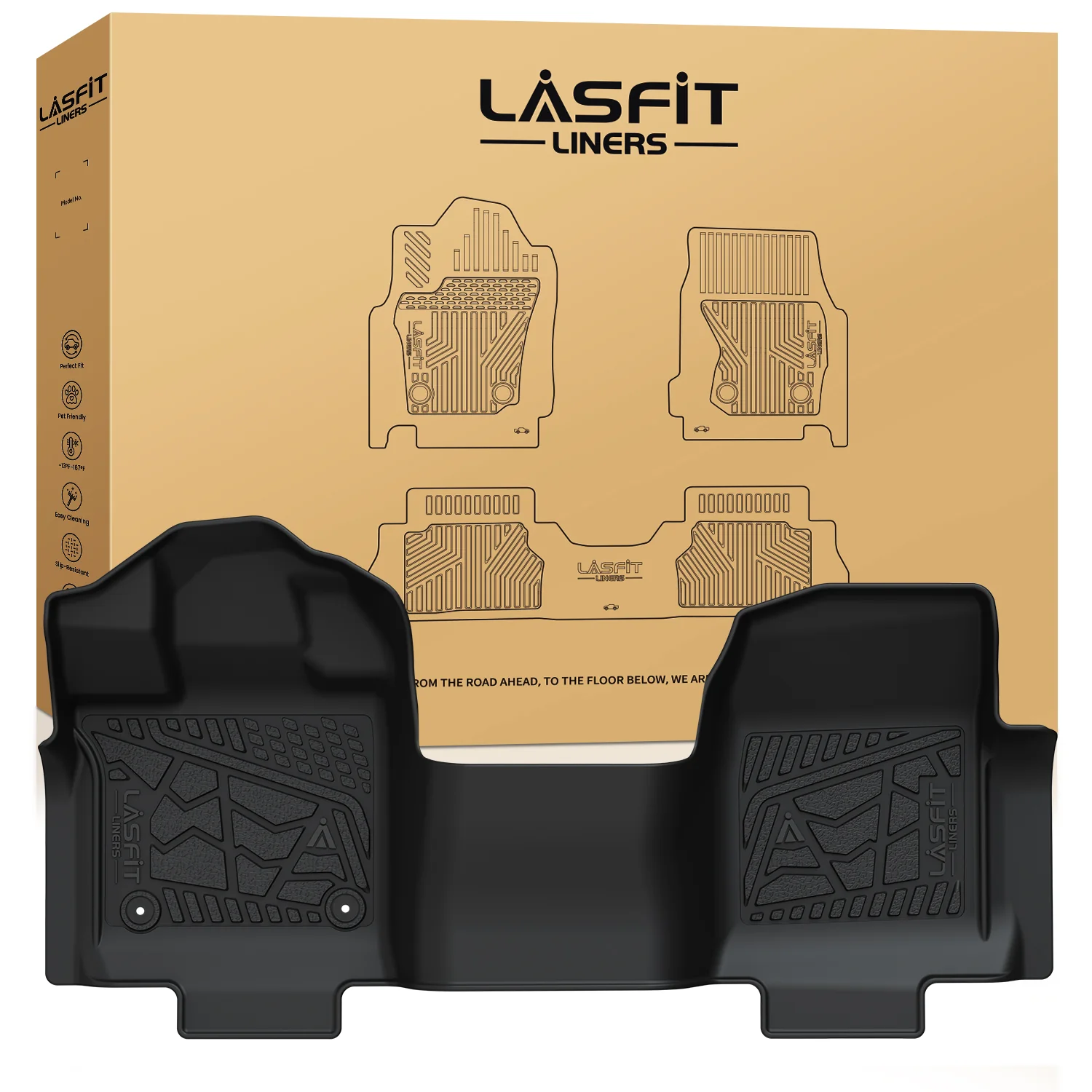 Fit for 2015-2026 Ford F-150 1st Row Floor Mats, Fit Carpet Floor Only - Image 15
