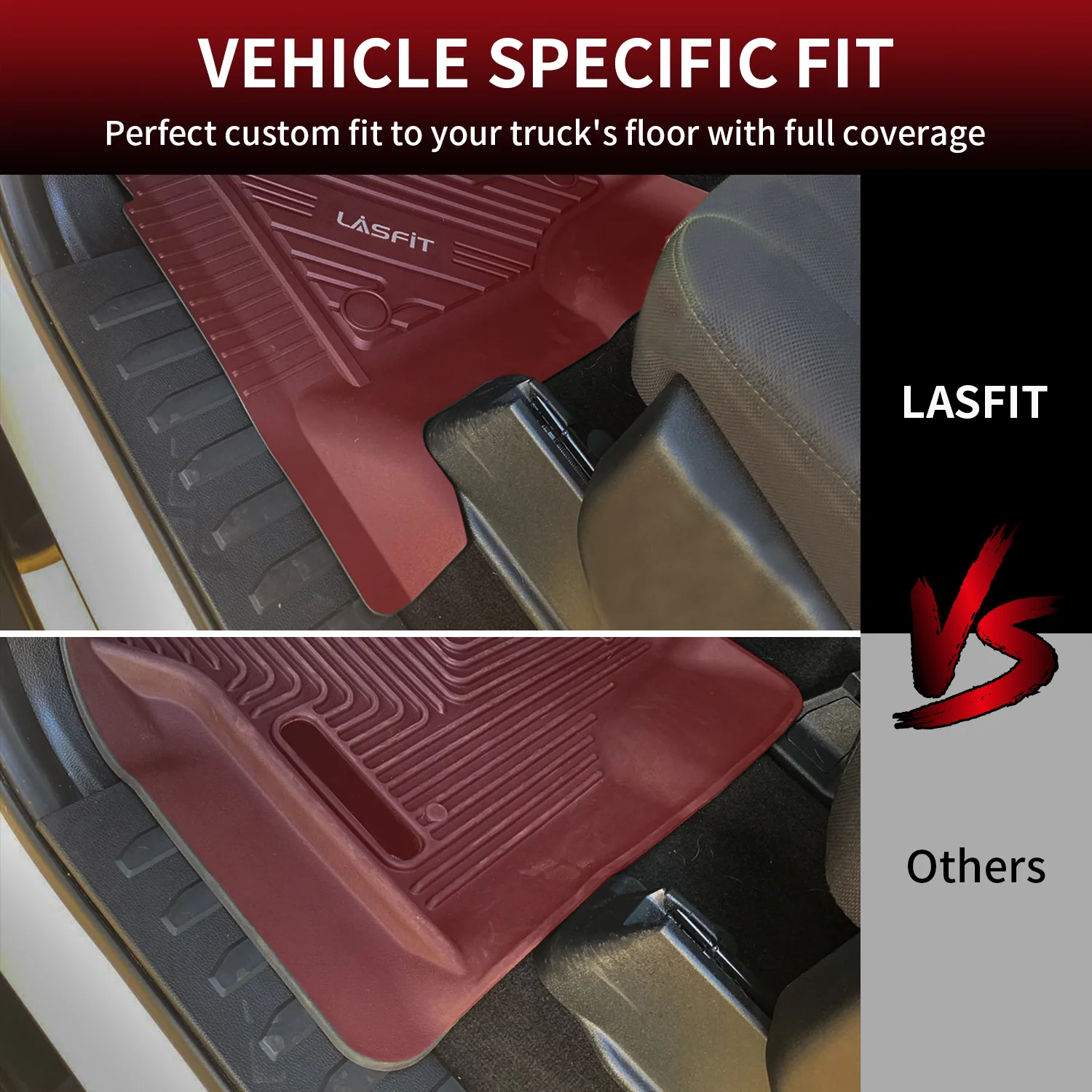 Fit for 2015-2026 Ford F-150 1st Row Floor Mats, Fit Carpet Floor Only - Image 4