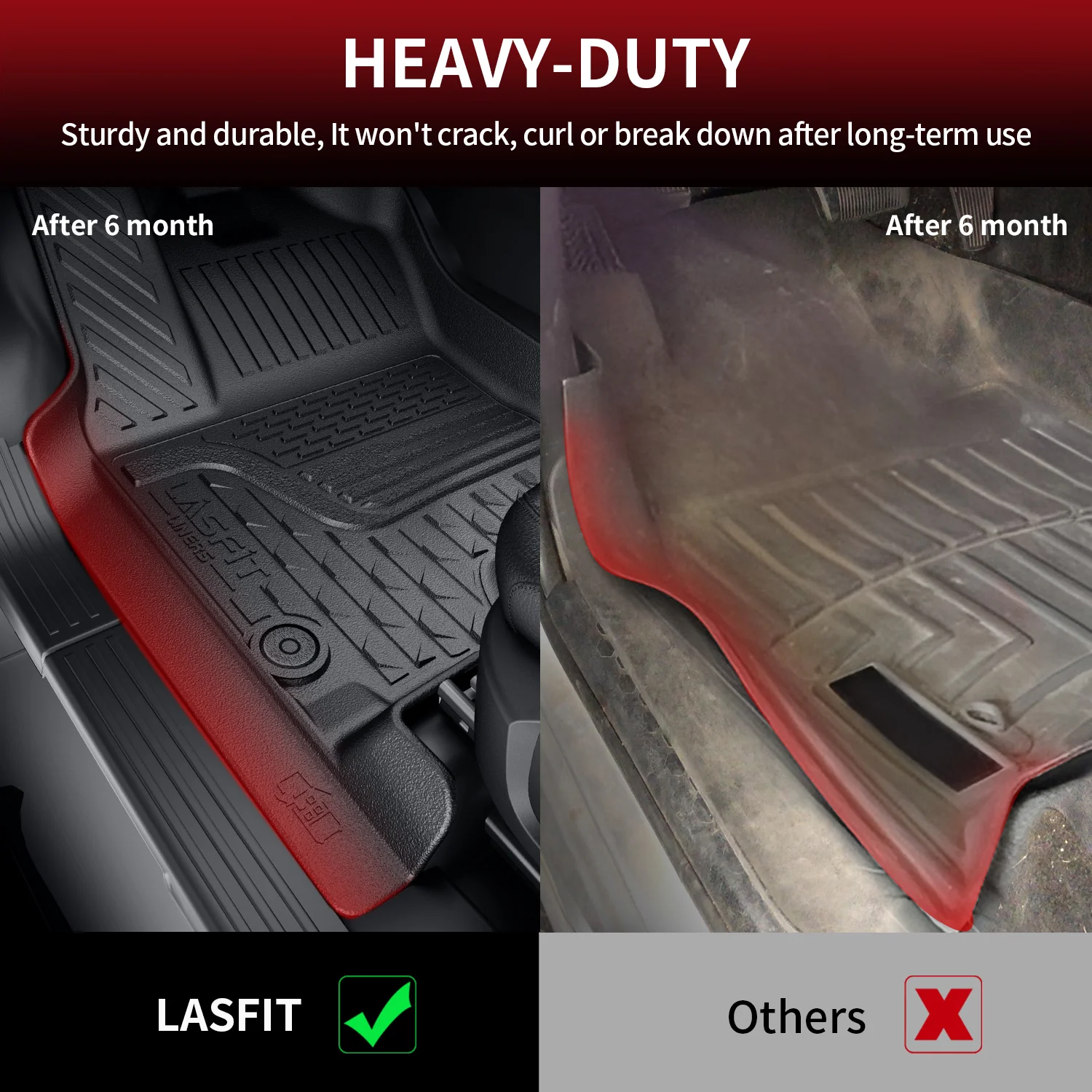Fit for 2013-2018 Ram 2500 3500 1st Row Floor Mats, Fit Carpet Floor Only - Image 10