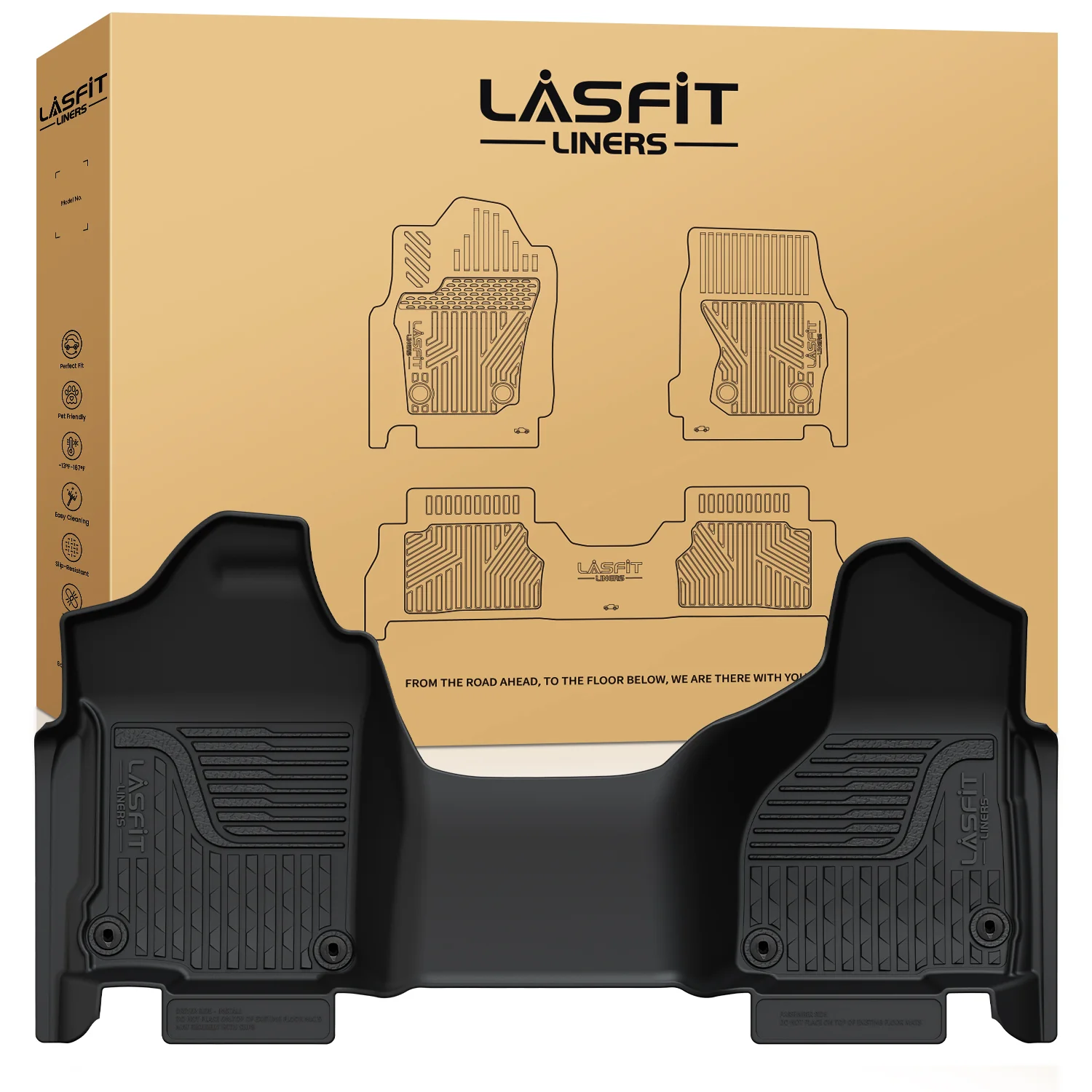 Fit for 2013-2018 Ram 2500 3500 1st Row Floor Mats, Fit Carpet Floor Only - Image 16