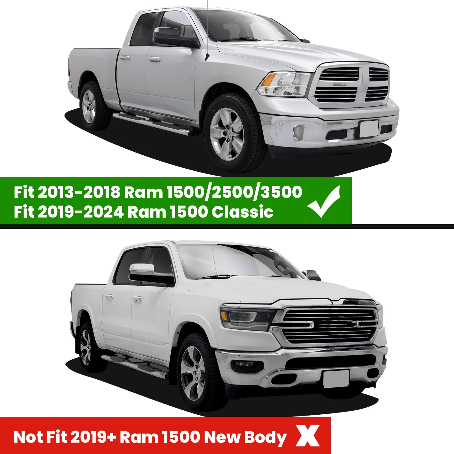Fit for 2013-2018 Ram 2500 3500 1st Row Floor Mats, Fit Carpet Floor Only - Image 8