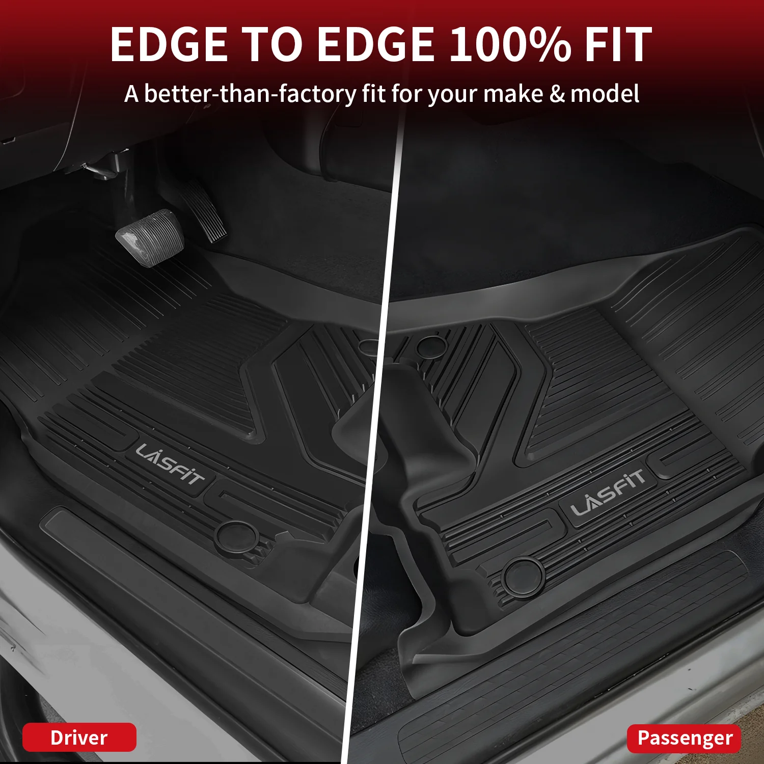 Fit for 2019-2024 Ram 1500 1st Row Floor Mats, Fit for Crew or Quad Cab, Fit Carpet Floor, Don't Fit Classic Model - Image 4