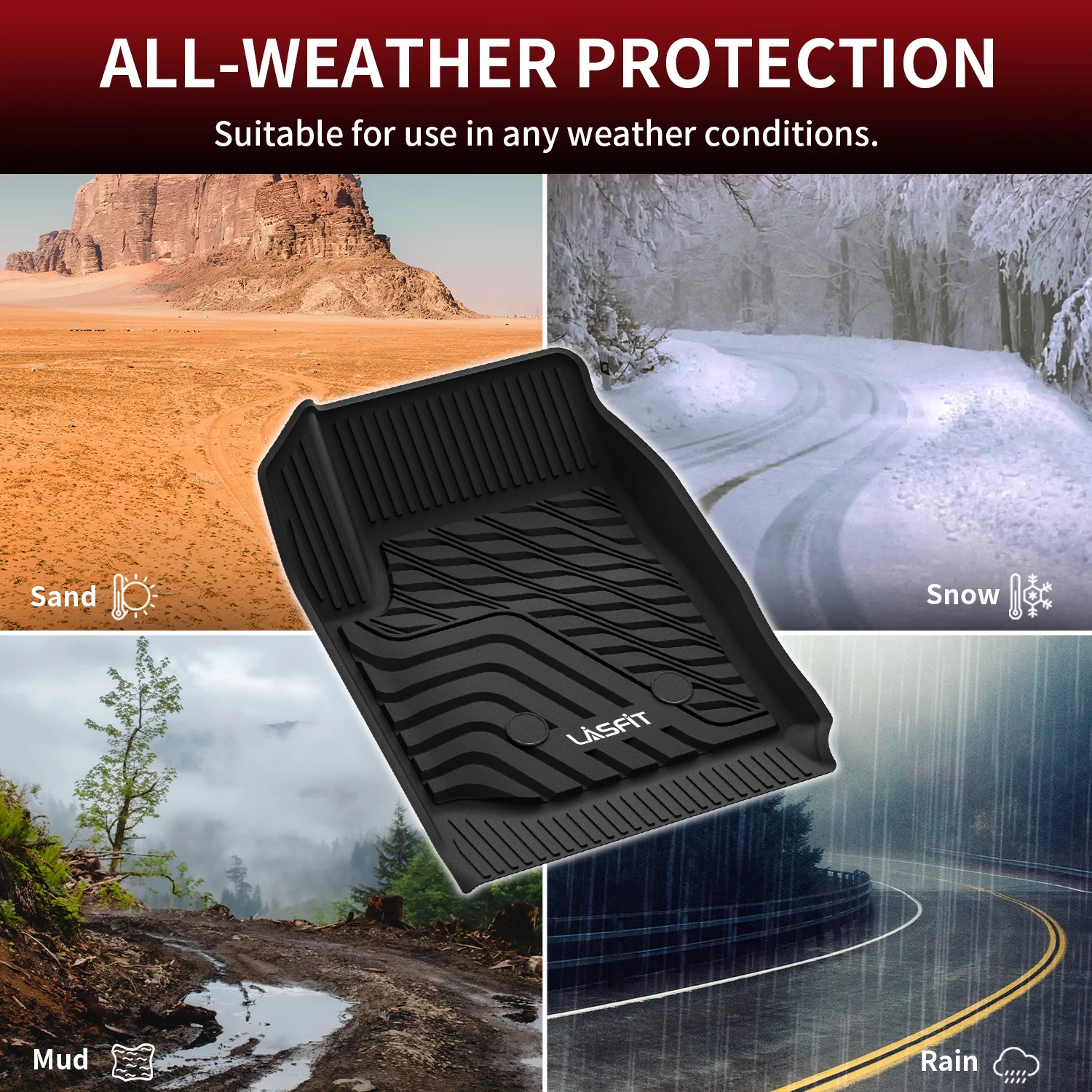 Fit for 2015-2022 Chevrolet Colorado Floor Mats, Fit Carpet Floor Only - Image 6