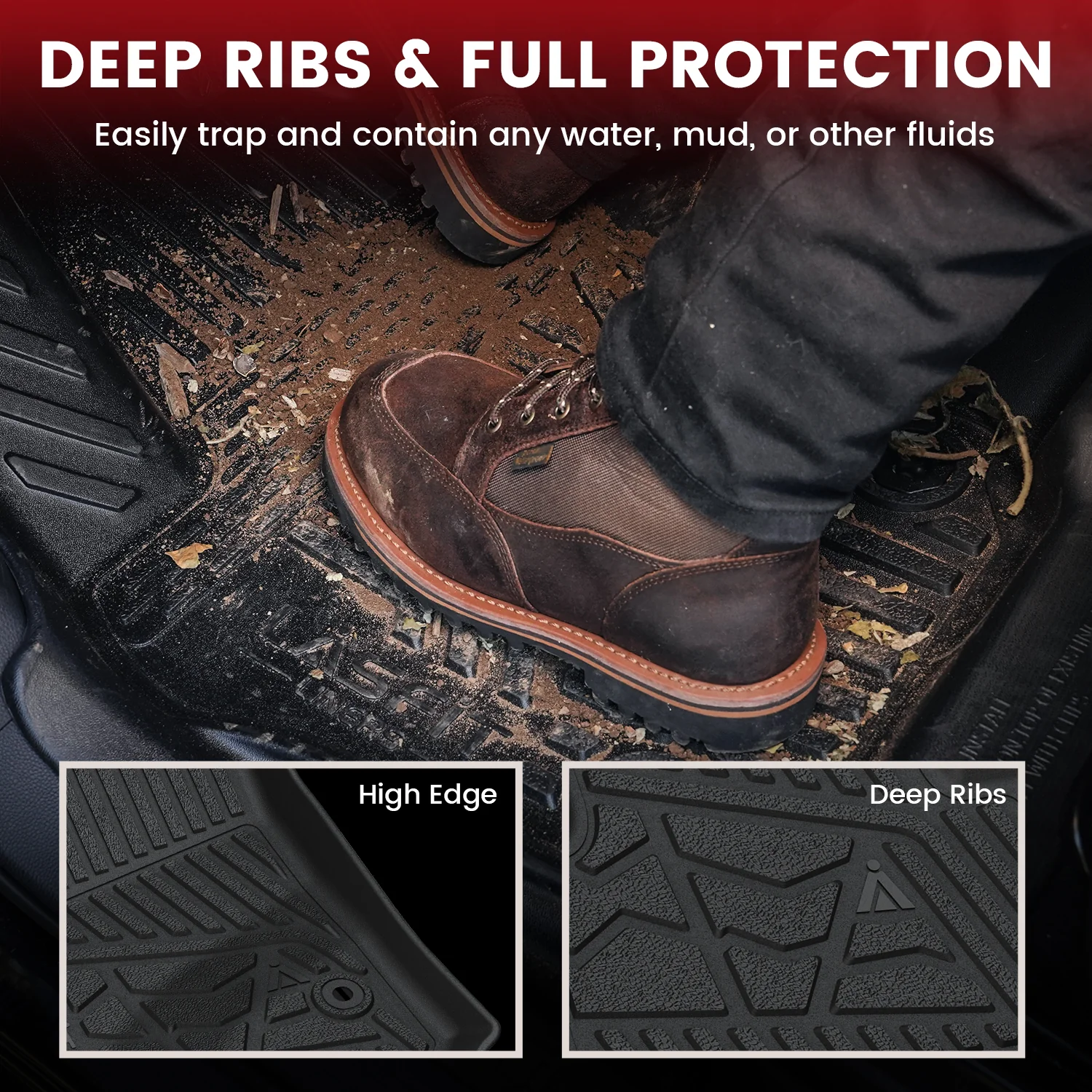 Fit for 2023-2026 GMC Canyon Floor Mats, Fit Carpet Floor Only - Image 6