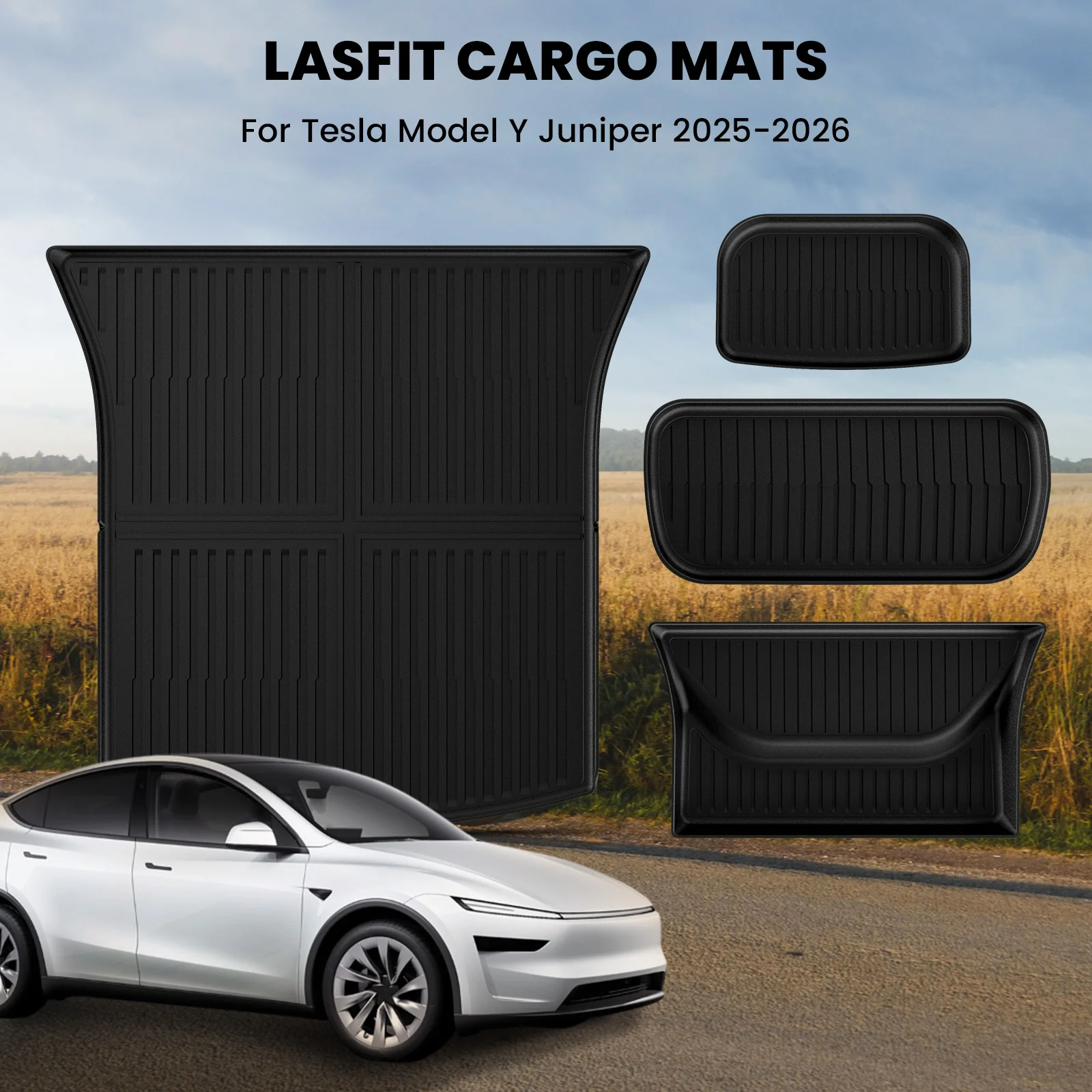 Fit for 2026 Tesla Model Y Floor Mats or Cargo or Frunk Liner or Trunk Well or Seatback Mats, Only Fit 5 seats - Image 31