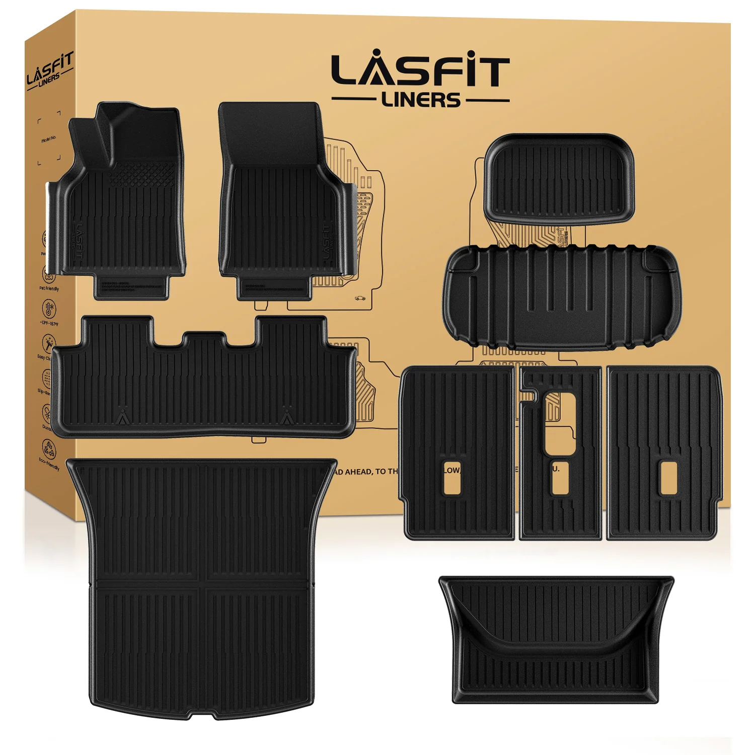 Fit for 2026 Tesla Model Y Floor Mats or Cargo or Frunk Liner or Trunk Well or Seatback Mats, Only Fit 5 seats - Image 51