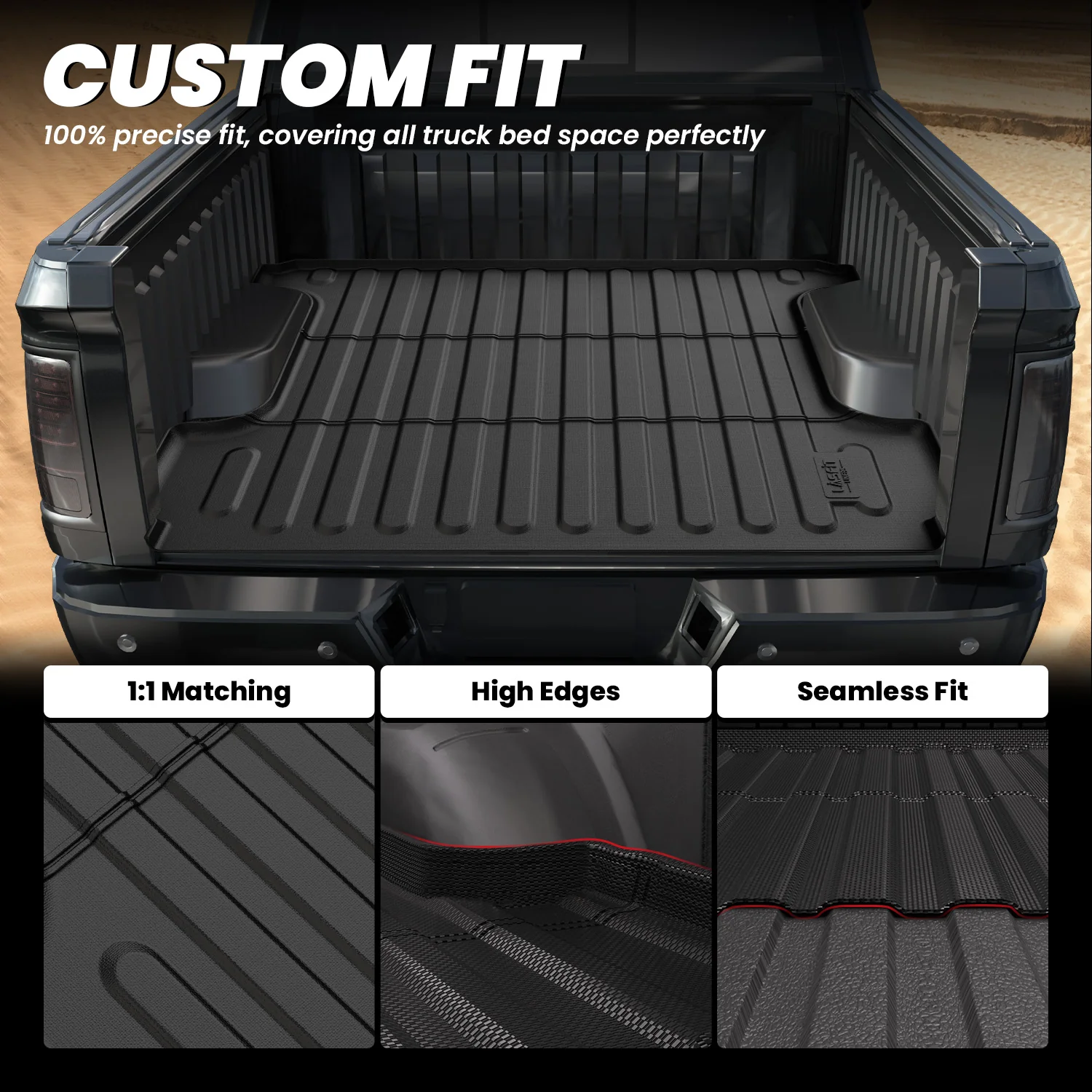 Fit for 2006-2018 Ram 1500 Bed Mat (Not Fit Drop-in liners) or Tailgate Mat, Heavy Duty Protection - Image 14