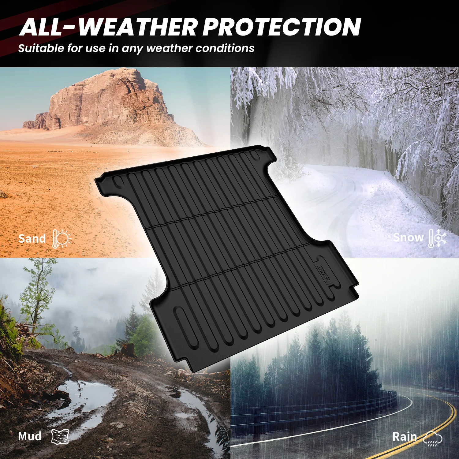 Fit for 2006-2018 Ram 1500 Bed Mat (Not Fit Drop-in liners) or Tailgate Mat, Heavy Duty Protection - Image 17