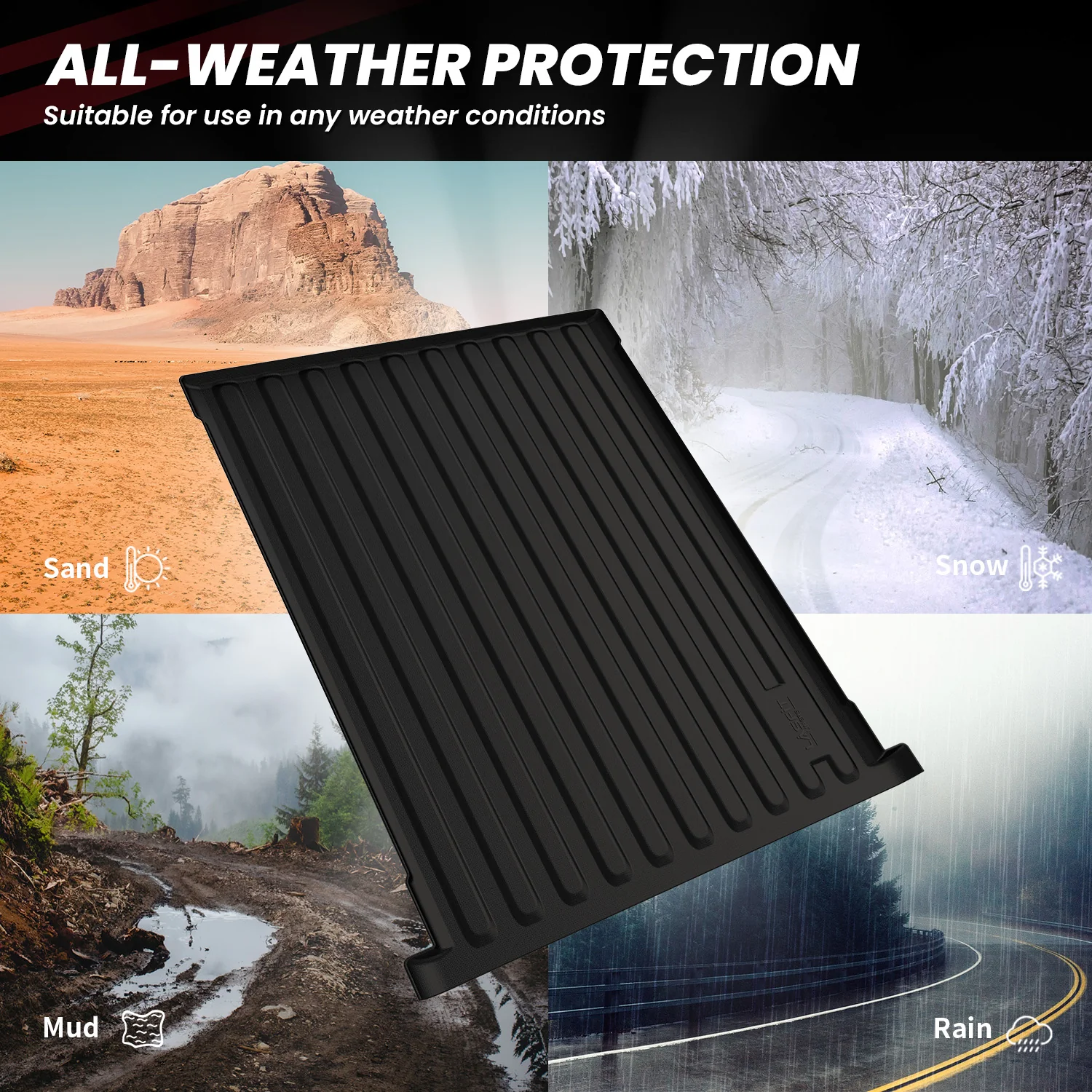 Fit for 2006-2018 Ram 1500 Bed Mat (Not Fit Drop-in liners) or Tailgate Mat, Heavy Duty Protection - Image 33