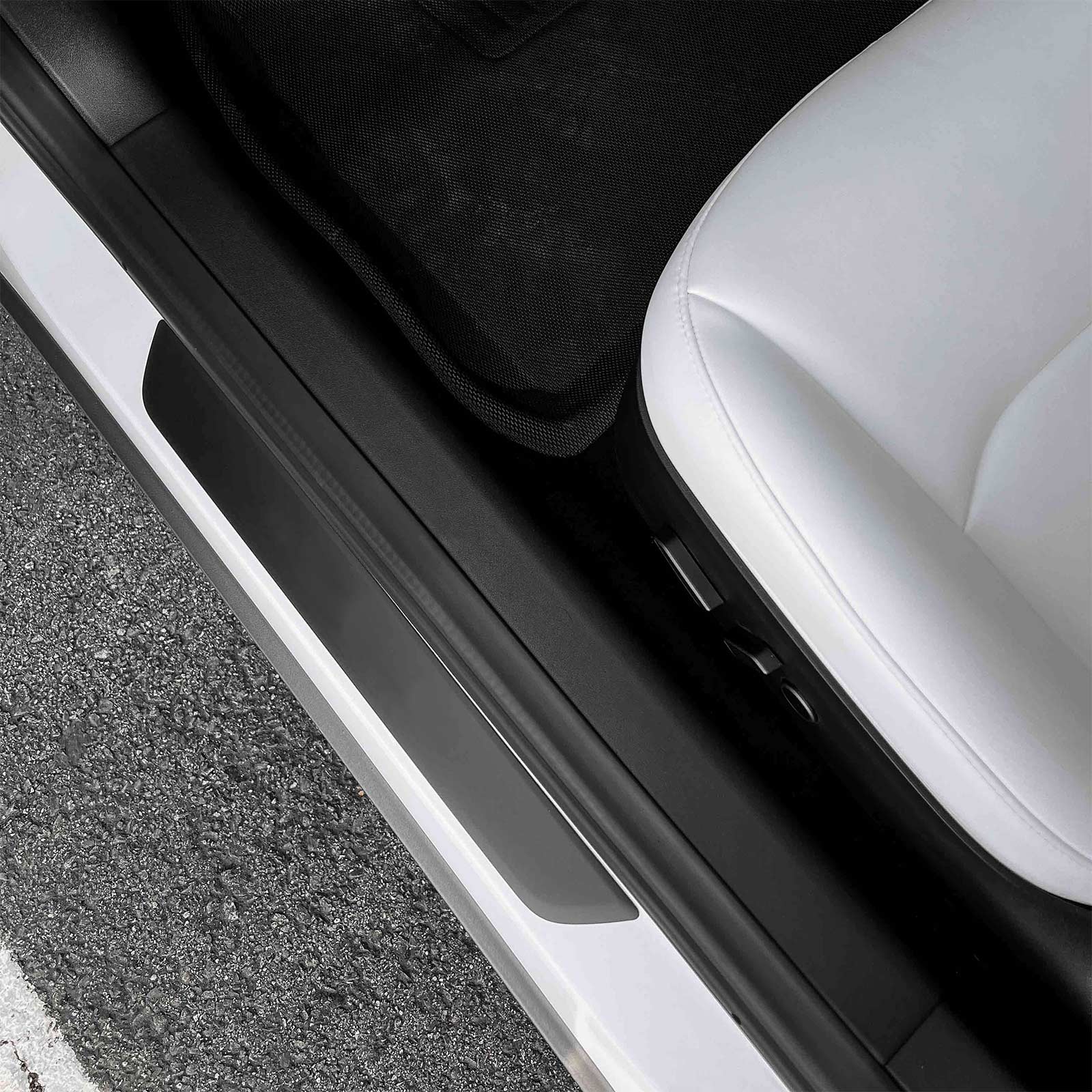 Fit For 2017-2023 Tesla Model 3 Door Sill Protector Matte TPE Front and Rear Door Entry Guard Decoration Scuff Plate Accessories - Image 2