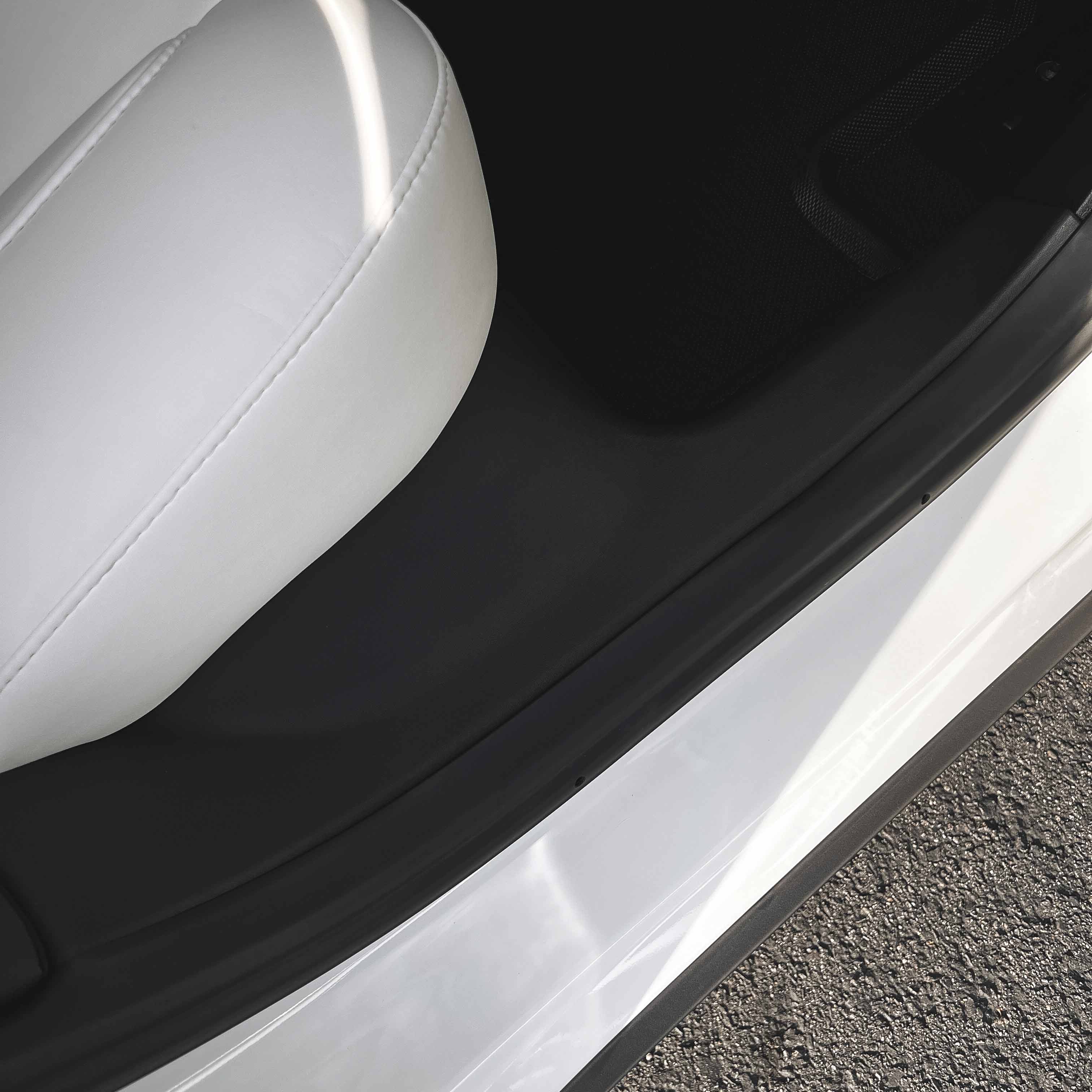Fit For 2017-2023 Tesla Model 3 Door Sill Protector Matte TPE Front and Rear Door Entry Guard Decoration Scuff Plate Accessories - Image 3