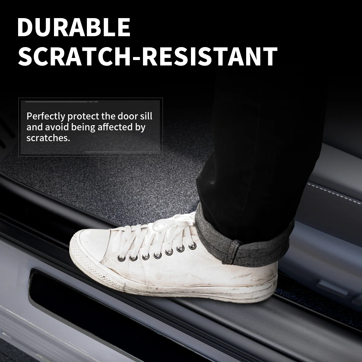 Fit For 2017-2023 Tesla Model 3 Door Sill Protector Matte TPE Front and Rear Door Entry Guard Decoration Scuff Plate Accessories - Image 6