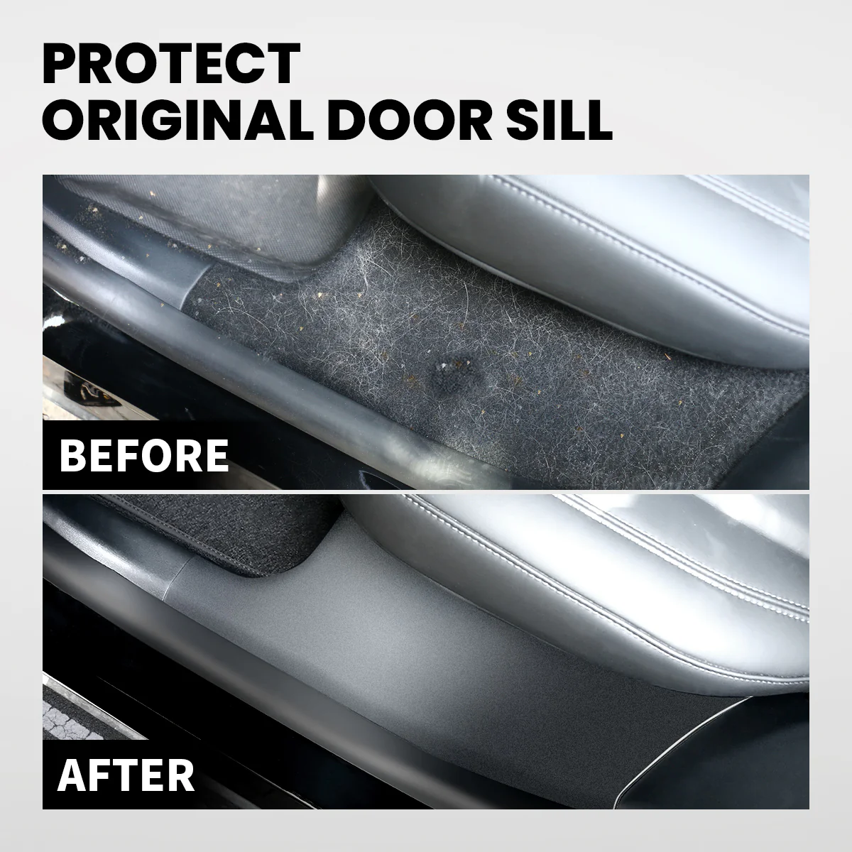 Fit For 2020-2023 Tesla Model Y Door Sill Protector Matte TPE & ABS Front and Rear Door Entry Guard Decoration Scuff Plate Accessories, Don't fit 7 Seats - Image 10
