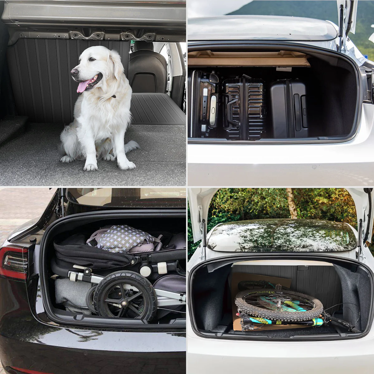 Fit For 2017-2023 Tesla Model 3 Second Row Seats Back Cover Mats All Weather TPE Rear Seatback Mats - Image 2