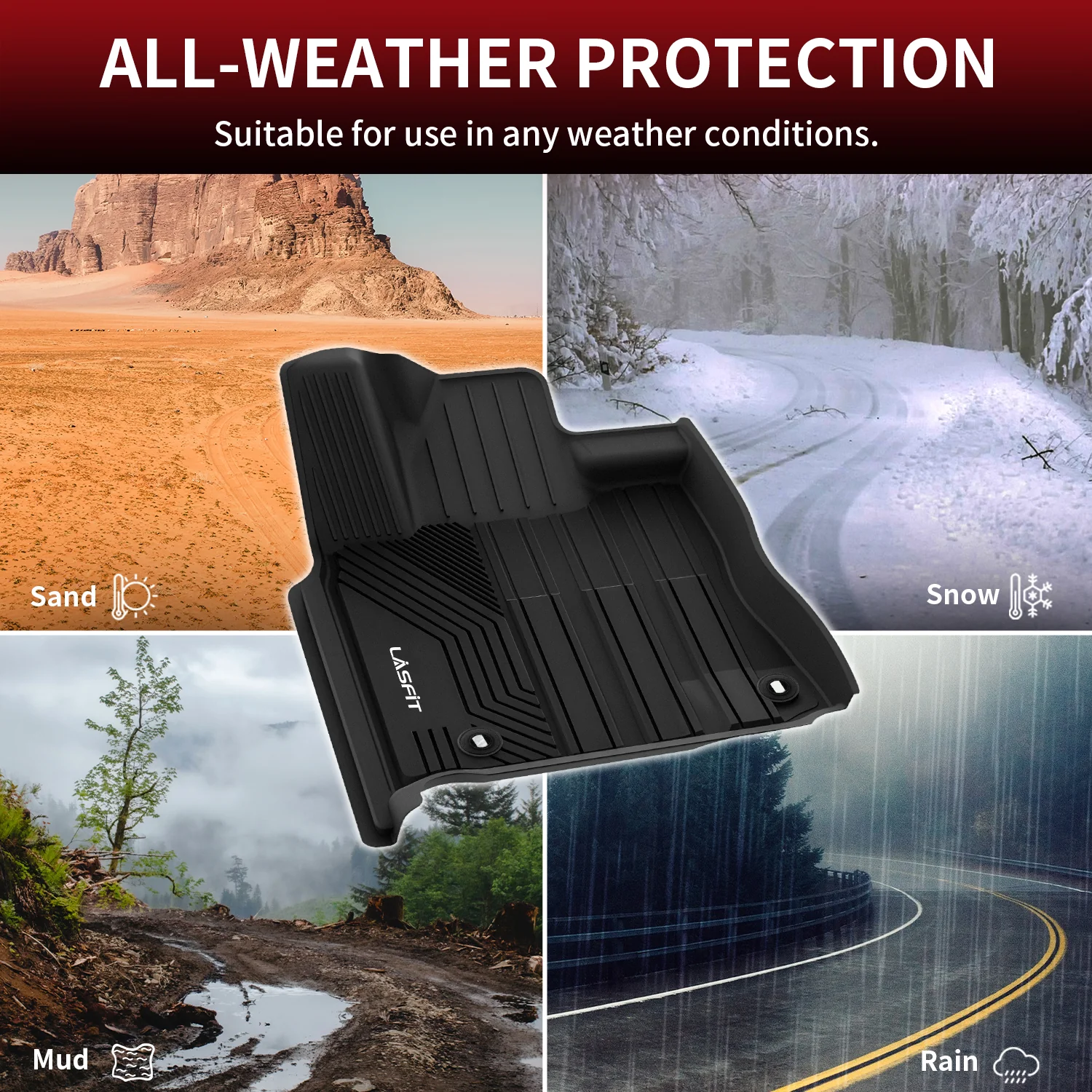 Fit for 2014-2021 Toyota Tundra Floor Mats 1st & 2nd Row Seat - Image 9