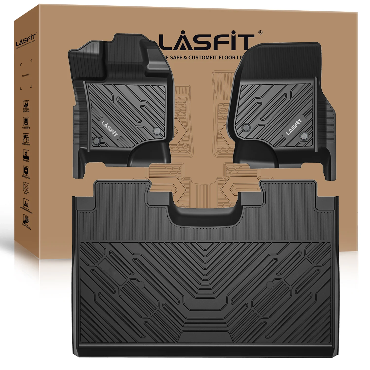 Fit for 2015-2026 Ford F-150 & 22-26 Lightning Models Floor Mats, Fit Carpet Floor & 1st Row Bucket Seat - Image 10
