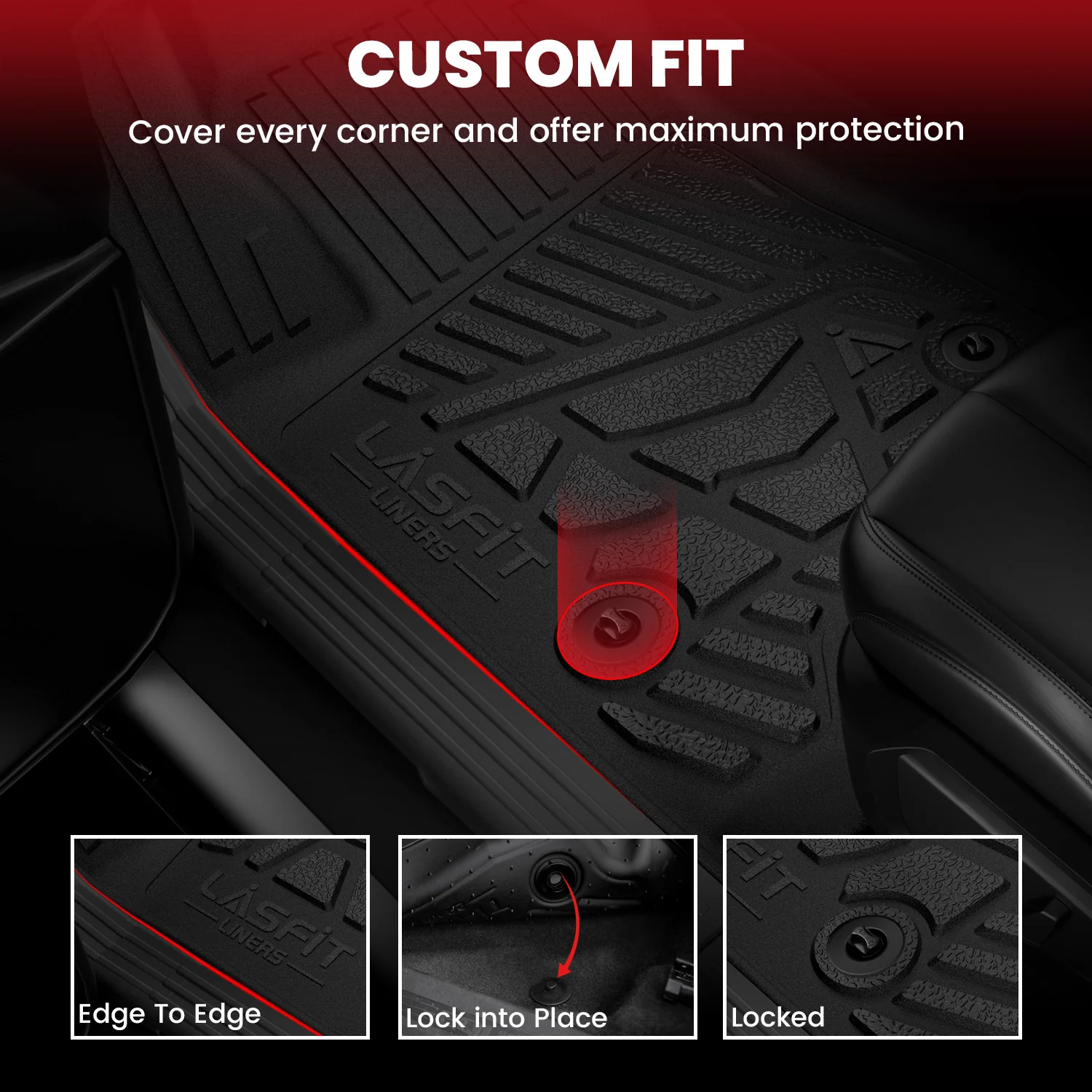 Fit for 2015-2026 Ford F-150 & 22-26 Lightning Models Floor Mats, Fit Carpet Floor & 1st Row Bucket Seat - Image 22
