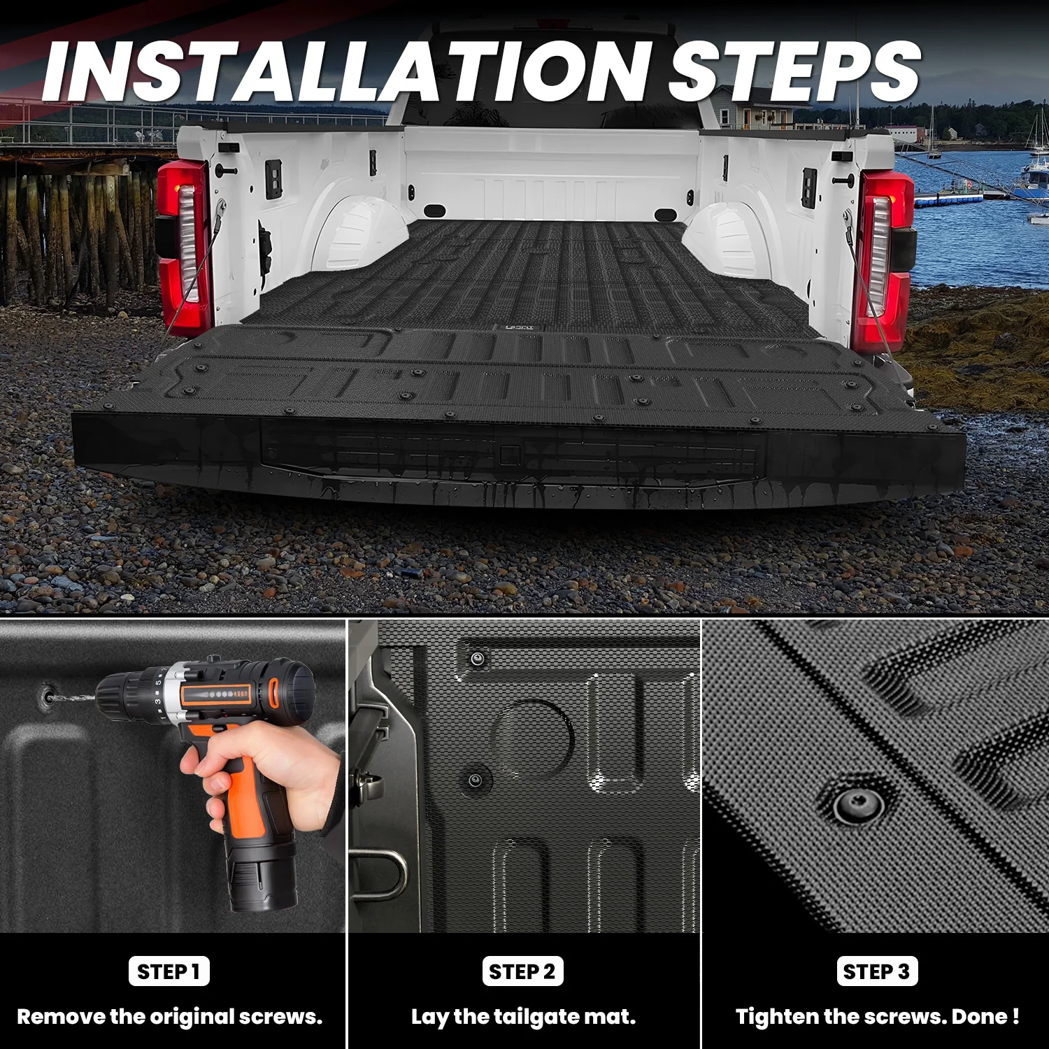 Fit for 2017-2026 Ford F-250 F-350 F-450 F-550 Super Duty Bed Mat or Tailgate Mat, Not Fit Drop-in liners - Image 14