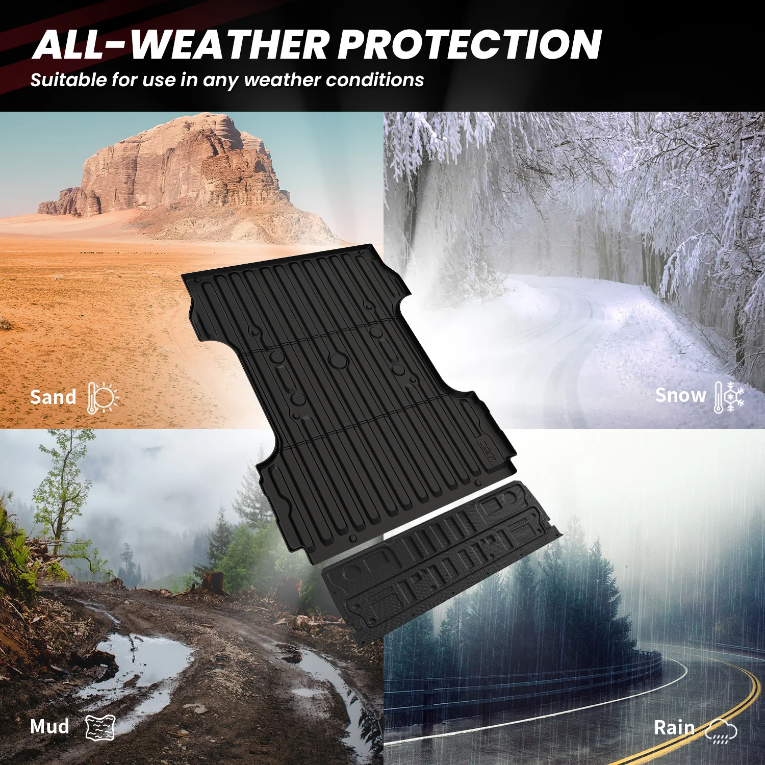 Fit for 2017-2026 Ford F-250 F-350 F-450 F-550 Super Duty Bed Mat or Tailgate Mat, Not Fit Drop-in liners - Image 24