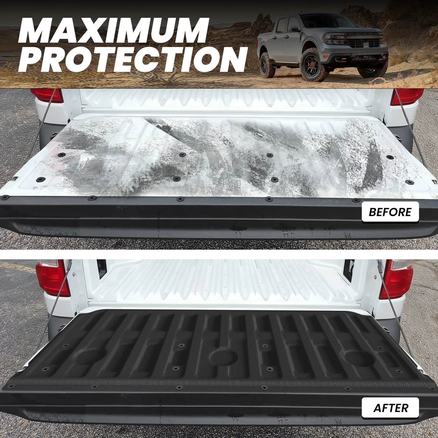 Fit for 2022-2026 Ford Maverick 4.5FT(54.4" ) Heavy Duty Truck Bed Mat or Tailgate Mat, Not Fit Drop-in liners - Image 12