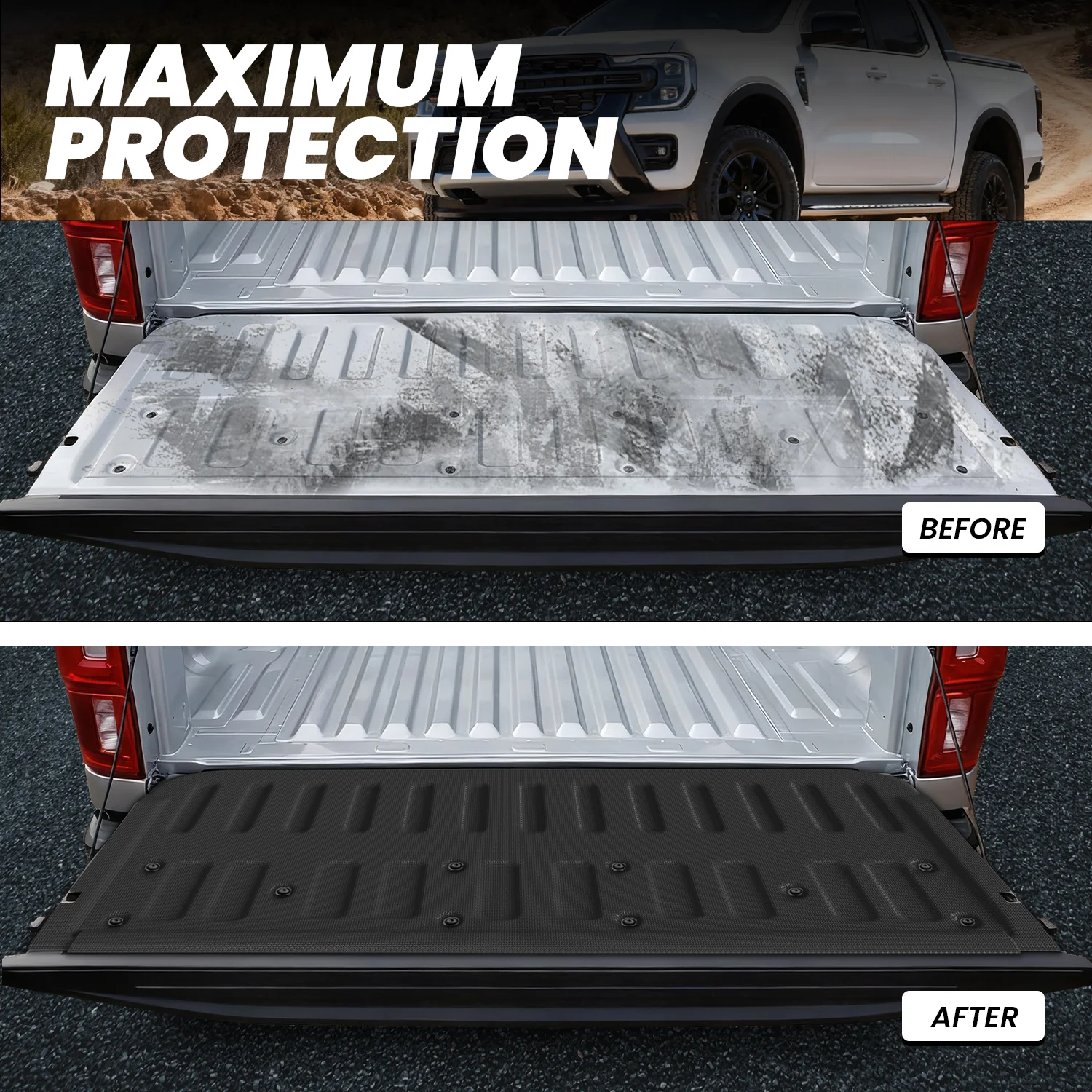 Fit for 2019-2023 Ford Ranger Custom Bed Mat or Tailgate Mat, Not Fit Drop-in liners - Image 12