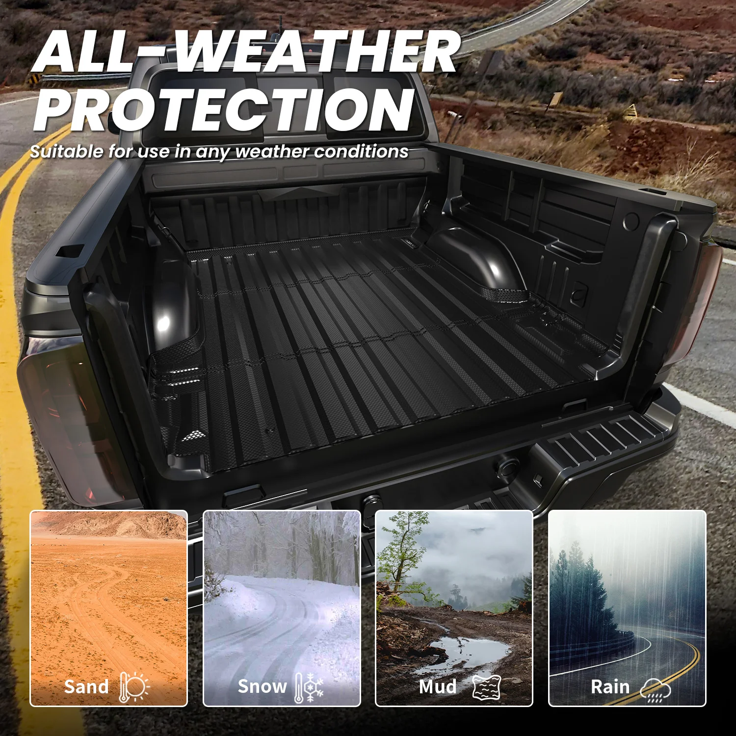 Fit for 2015-2022 GMC Canyon 5.1FT Short Bed Mat or Tailgate Mat - Image 4