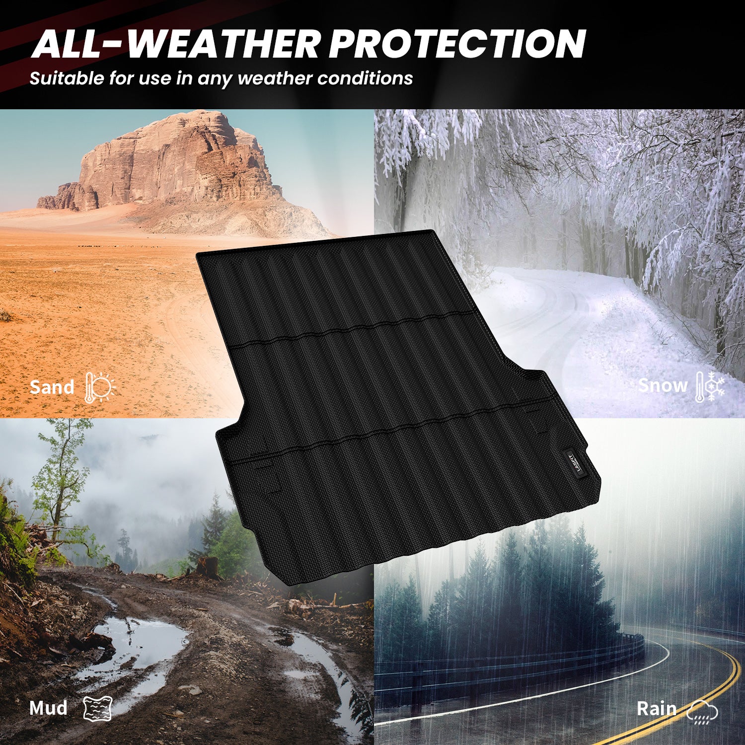 Fit for 2023-2026 GMC Canyon Heavy Duty 61.7"(5FT) Bed Mat or Tailgate Mat - Image 4