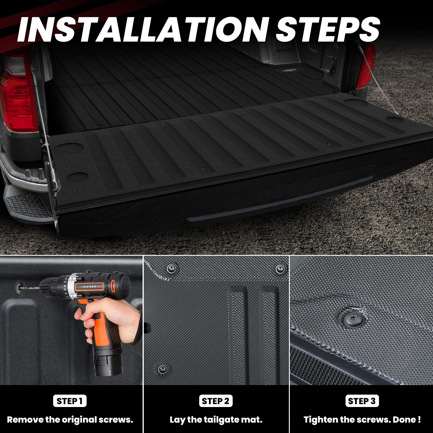 Fit for 2019-2026 GMC Sierra 1500 Truck Bed Mat or Tailgate Mat, Not Fit 2019 Sierra 1500 LD - Image 17