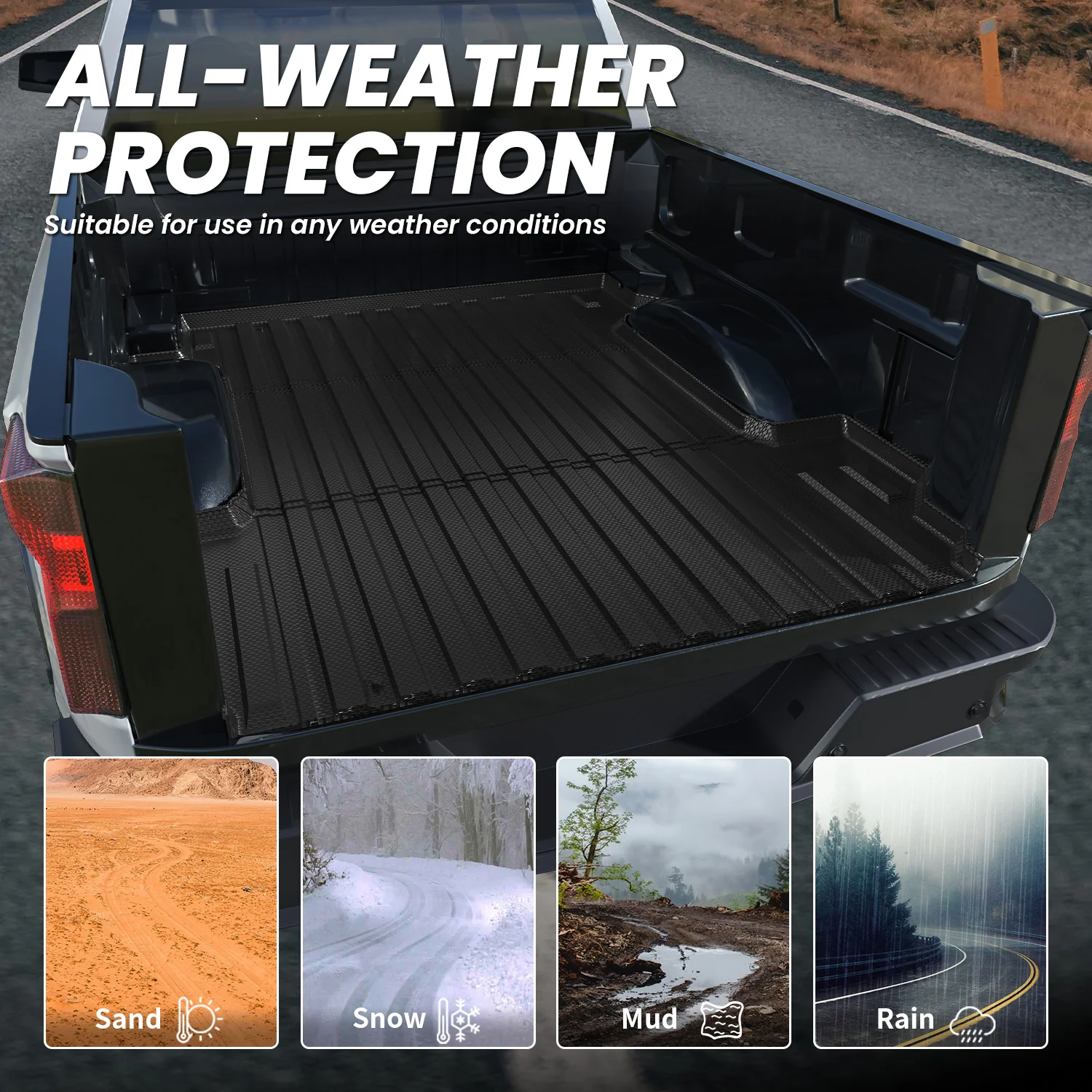 Fit for 2019-2026 GMC Sierra 1500 Truck Bed Mat or Tailgate Mat, Not Fit 2019 Sierra 1500 LD - Image 26
