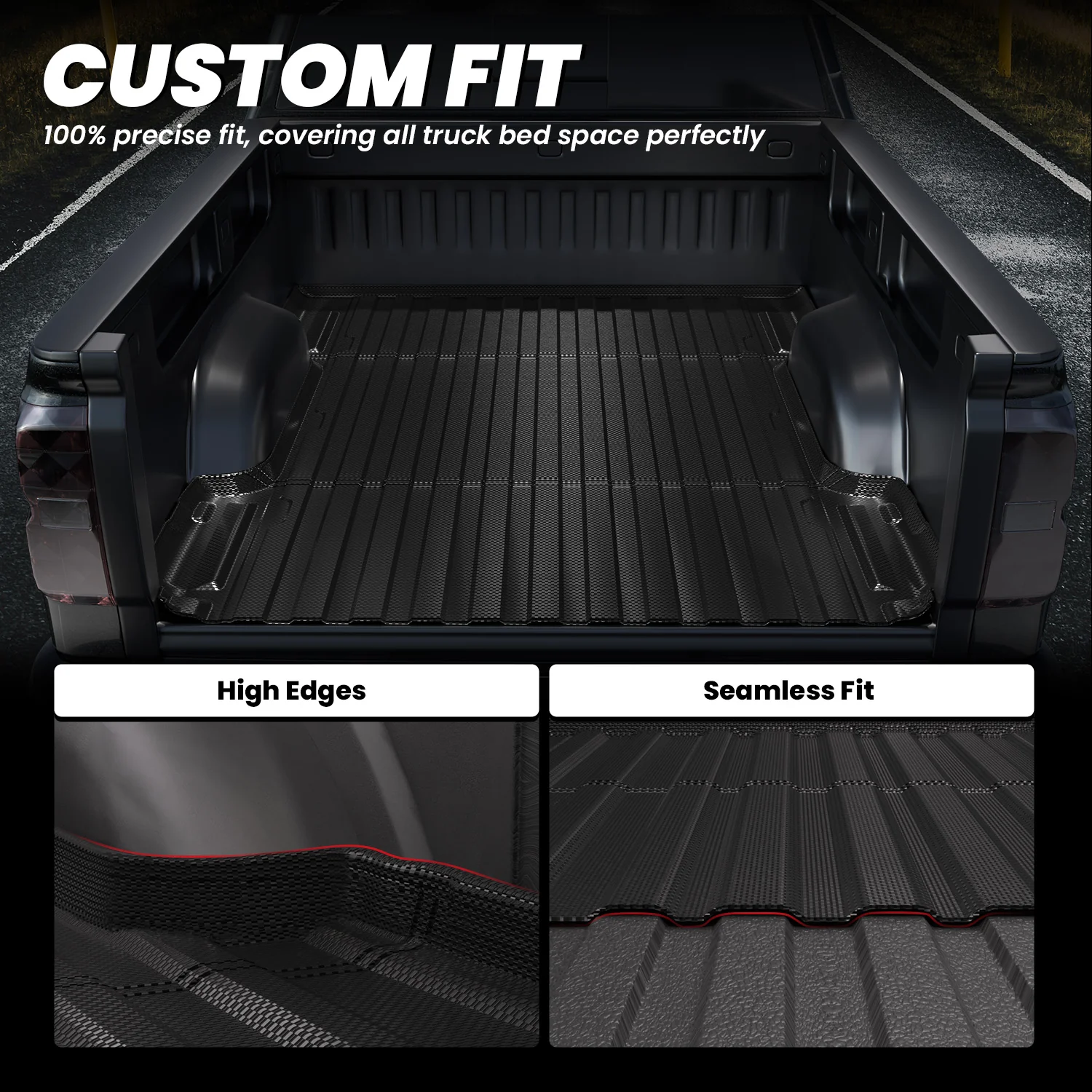 Fit for 2007-2018 GMC Sierra 1500 Heavy Duty 5.8FT or 6.5FT Bed Mat, Not Fit 2007 Classic Body Style - Image 4
