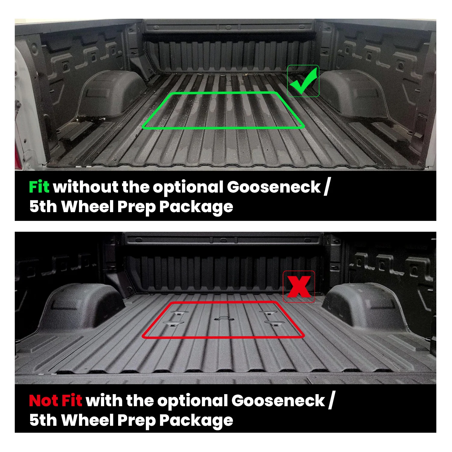 Fit for 2020-2026 GMC Sierra 2500HD 3500HD 6.8FT Bed Mat or Tailgate Mat, Not for 5th Wheel Package - Image 3